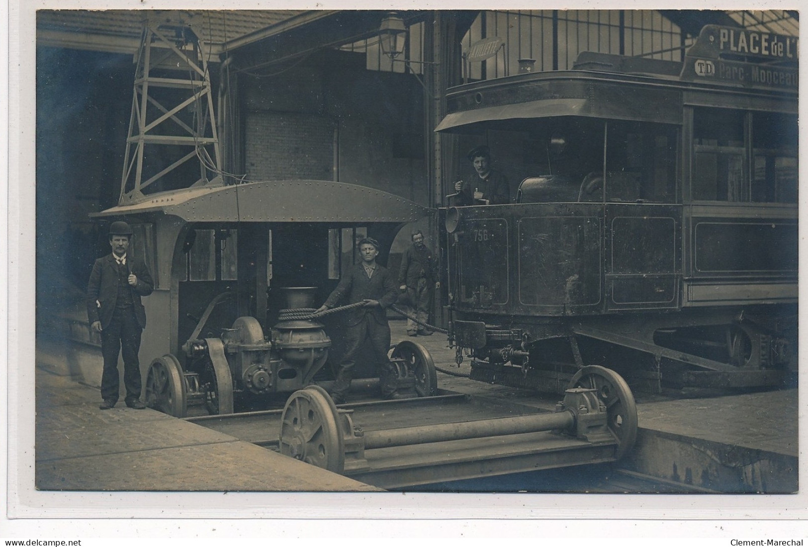 PARIS : Carte Photo D'un Tramway (place De L'Etoile à La Villette)  - Très Bon état - Trasporto Pubblico Stradale