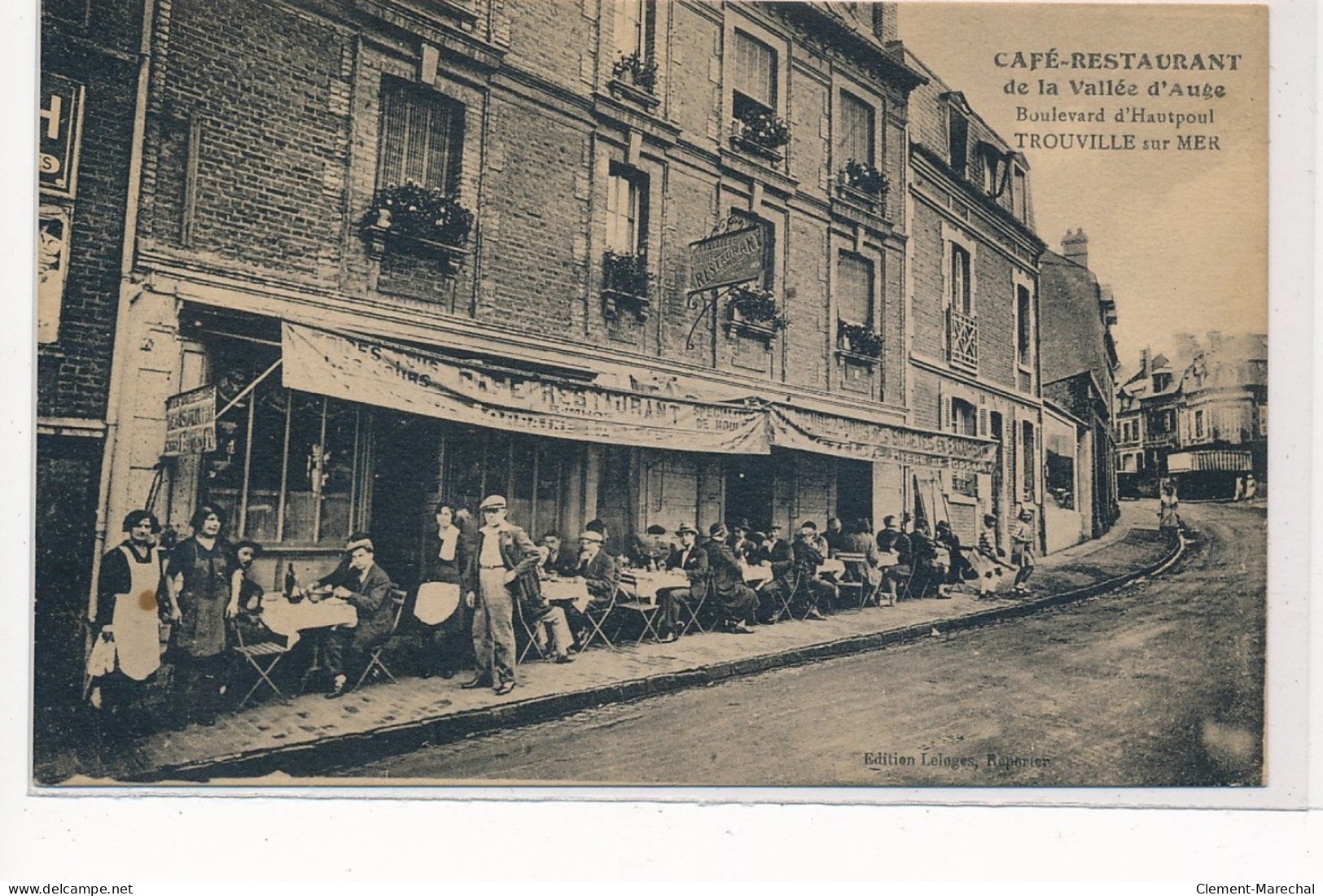 TROUVILLE-sur-MER : Cafe-restaurant De La Vallée D'auge Boulevard D'hautpoul - Tres Bon Etat - Trouville