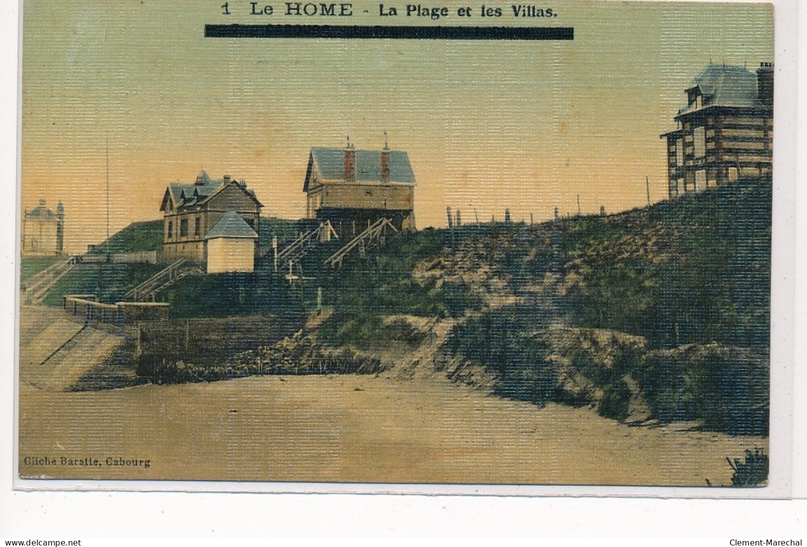 LE HOME : La Plage Et Les Villas, Toillée - Tres Bon Etat - Autres & Non Classés