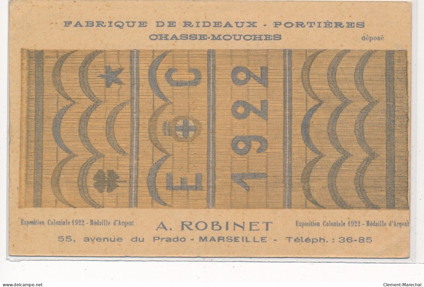 MARSEILLE : Fabrique De Rideaux Portieres Chasse-mouches, A. Robinet Publicité - Tres Bon Etat - Unclassified