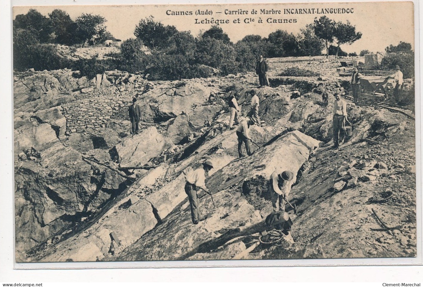 CAUNES : Carriere De Marbre Incarnat-languedoc, Leheque Et Cie à Caunes - Tres Bon Etat - Sonstige & Ohne Zuordnung