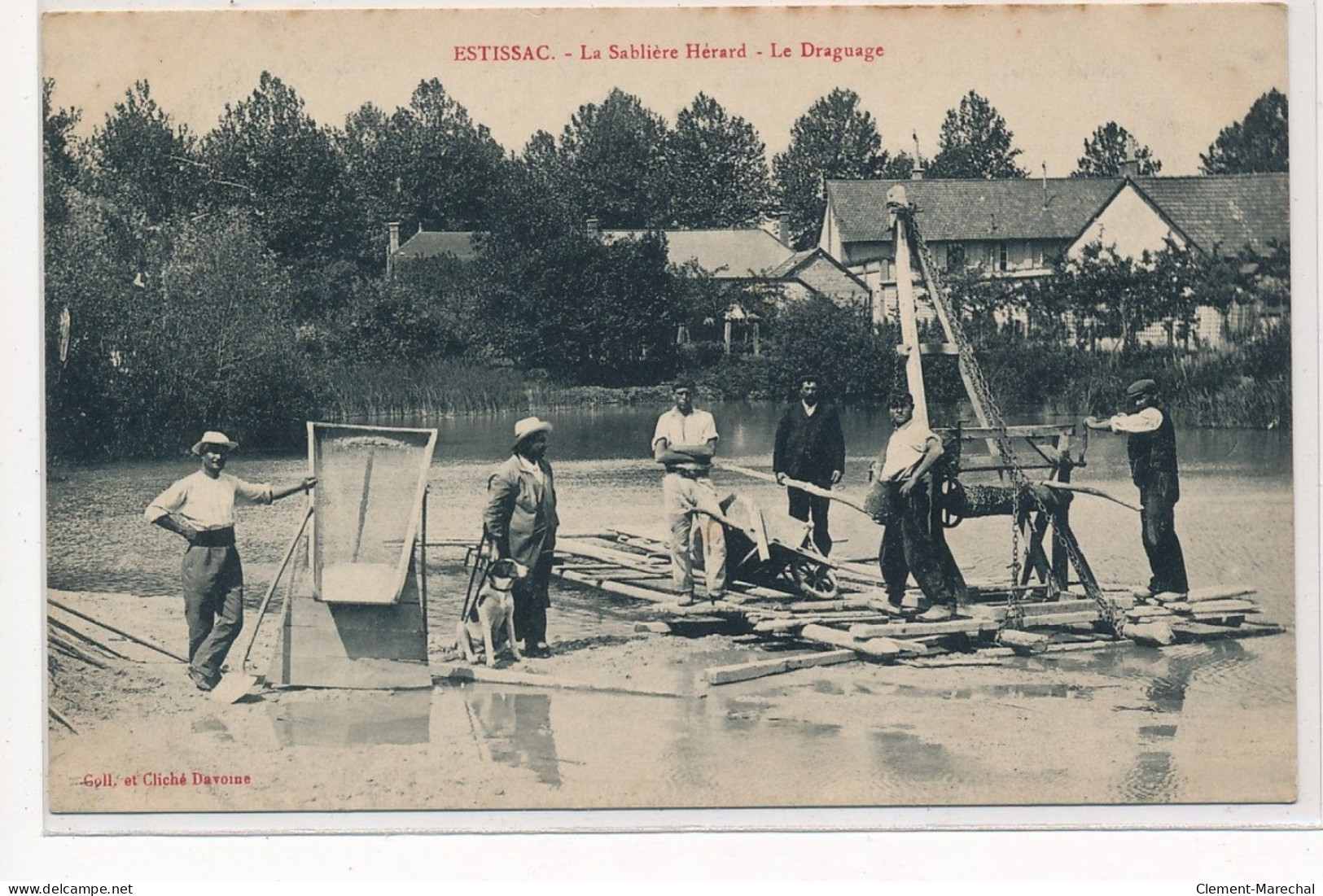 ESTISSAC : La Sabliere Hérard, Le Draguage - Tres Bon Etat - Autres & Non Classés