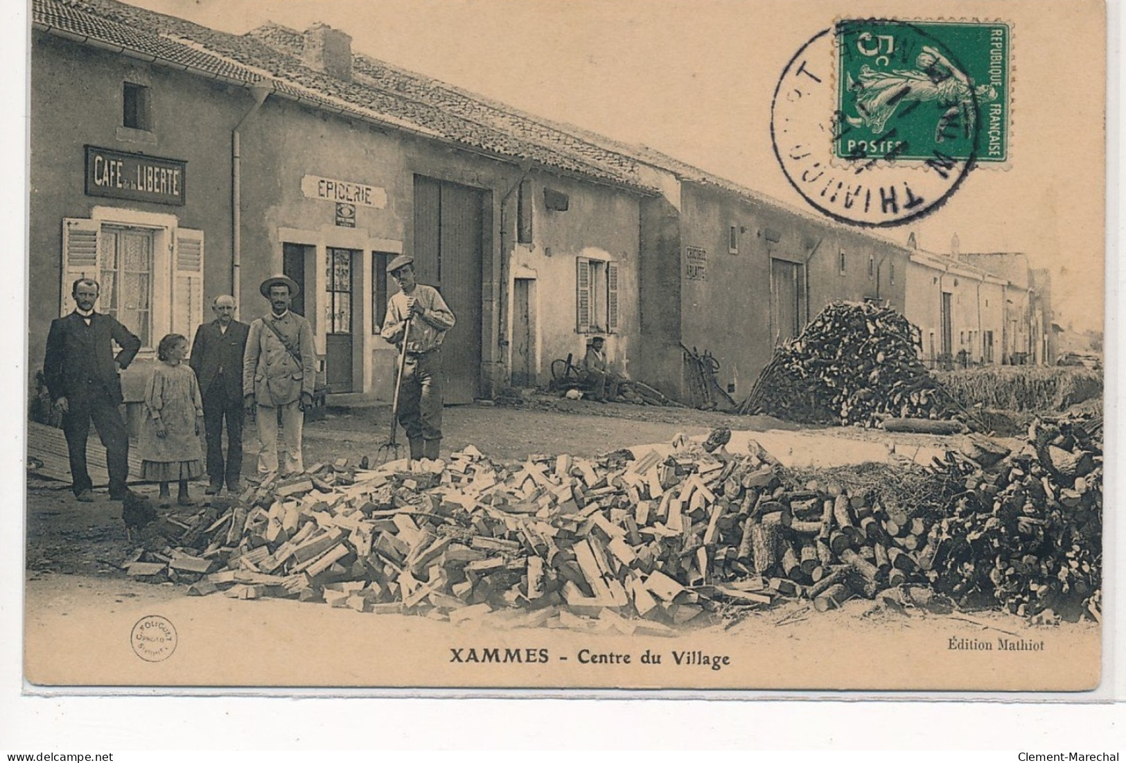 XAMMES : Centre Du Village, Facteur, Coupe Du Bois - Tres Bon Etat - Sonstige & Ohne Zuordnung