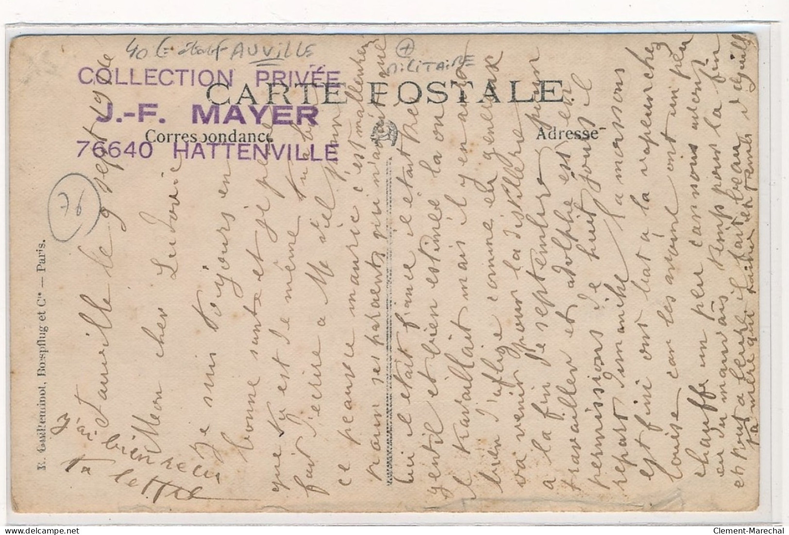 FAUVILLE : Militaires - Etat - Other & Unclassified