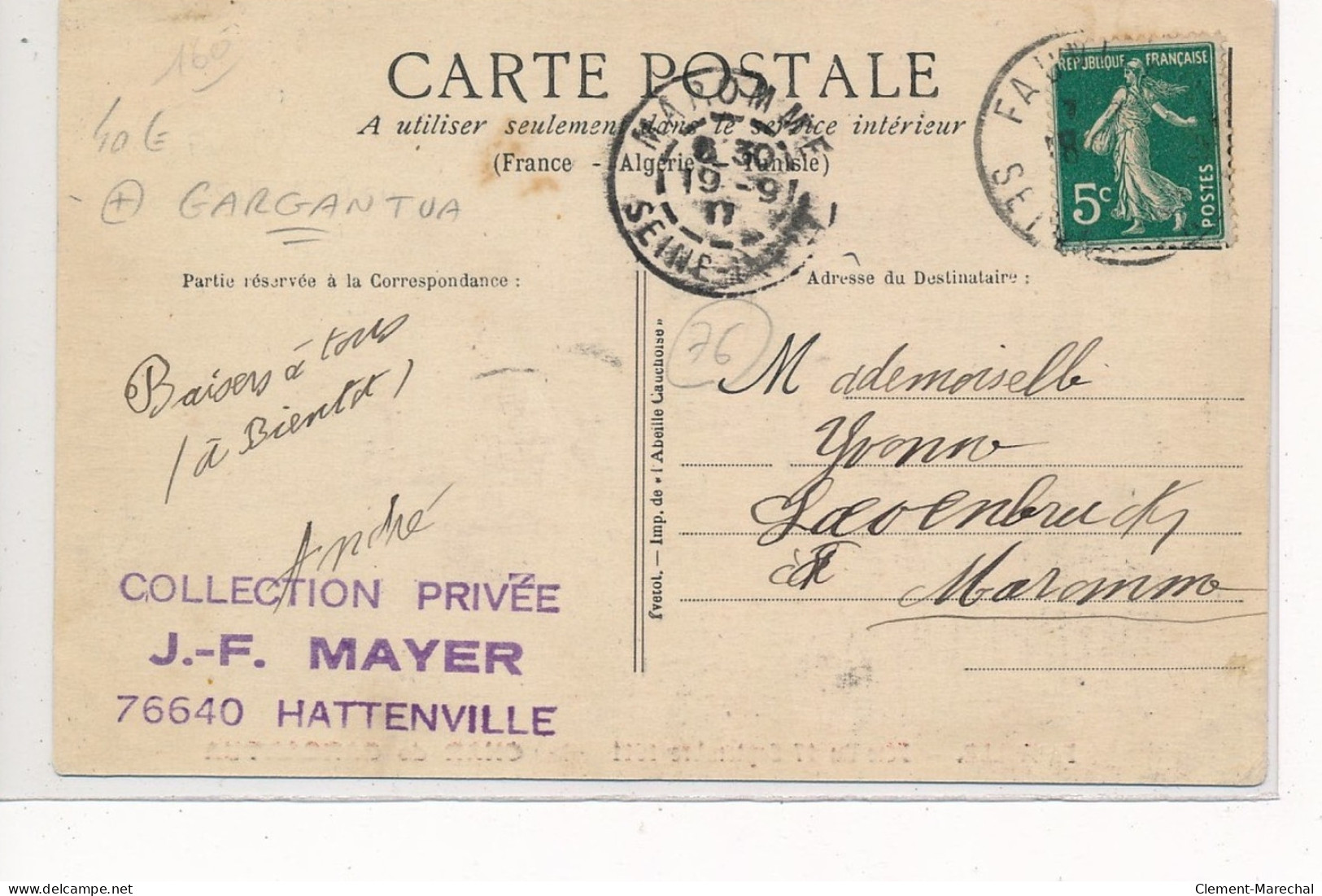 FAUVILLE : Char Du Gargantua, Fete Du 17 Septembre 1914 - Tres Bon Etat - Other & Unclassified