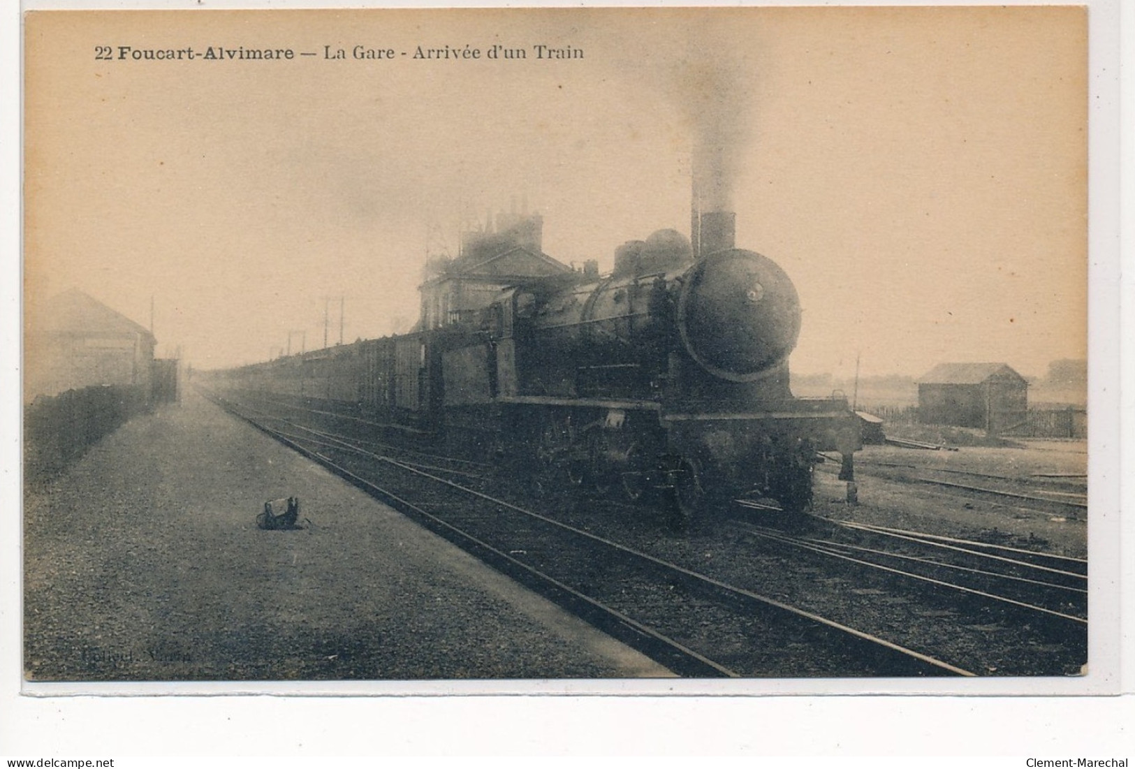 FOUCART-ALVIMARE : La Gare, Arrivée D'un Train - Tres Bon Etat - Autres & Non Classés