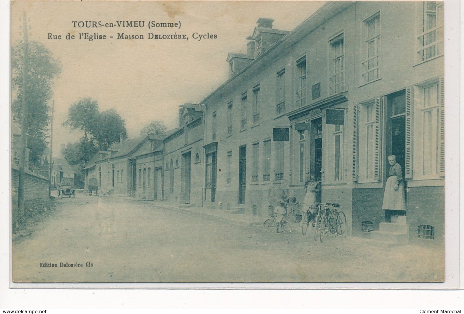 TOURS-en-VIMEU : Rue De L'eglise, Maison Deloziere, Cycles - Tres Bon Etat - Andere & Zonder Classificatie