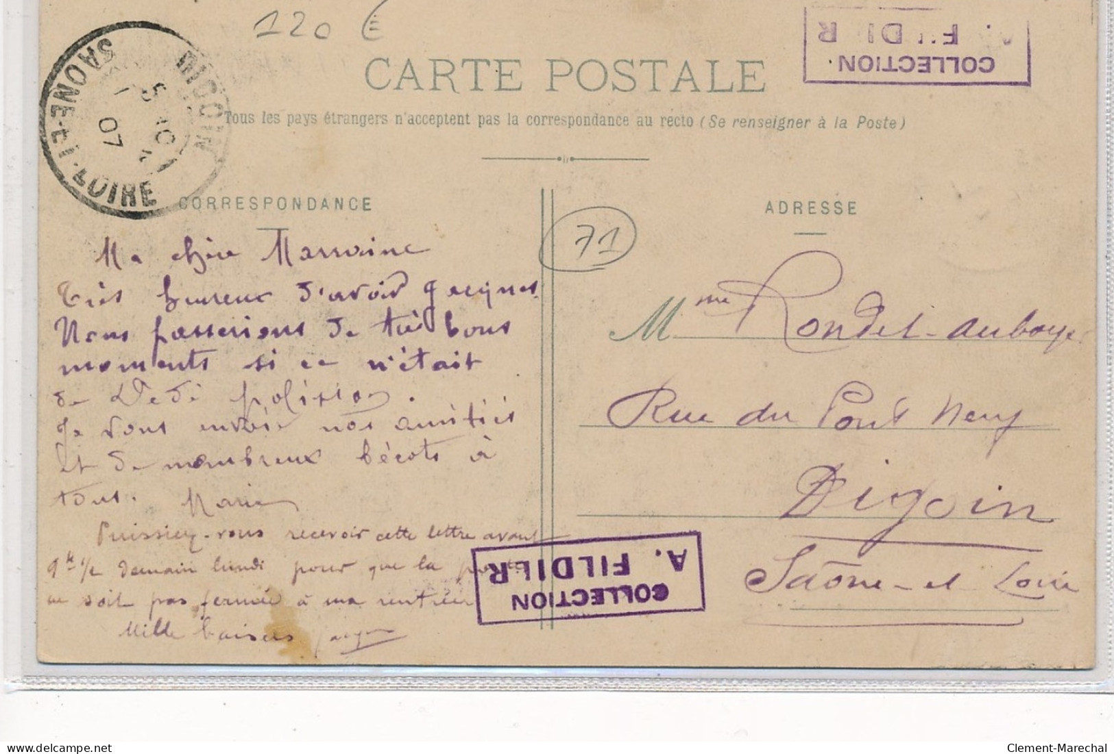 SEMUR-en-BRIONNAIS : Le 19 Janvier 1907 Expulsion Du Petit Séminaire - Tres Bon Etat - Other & Unclassified