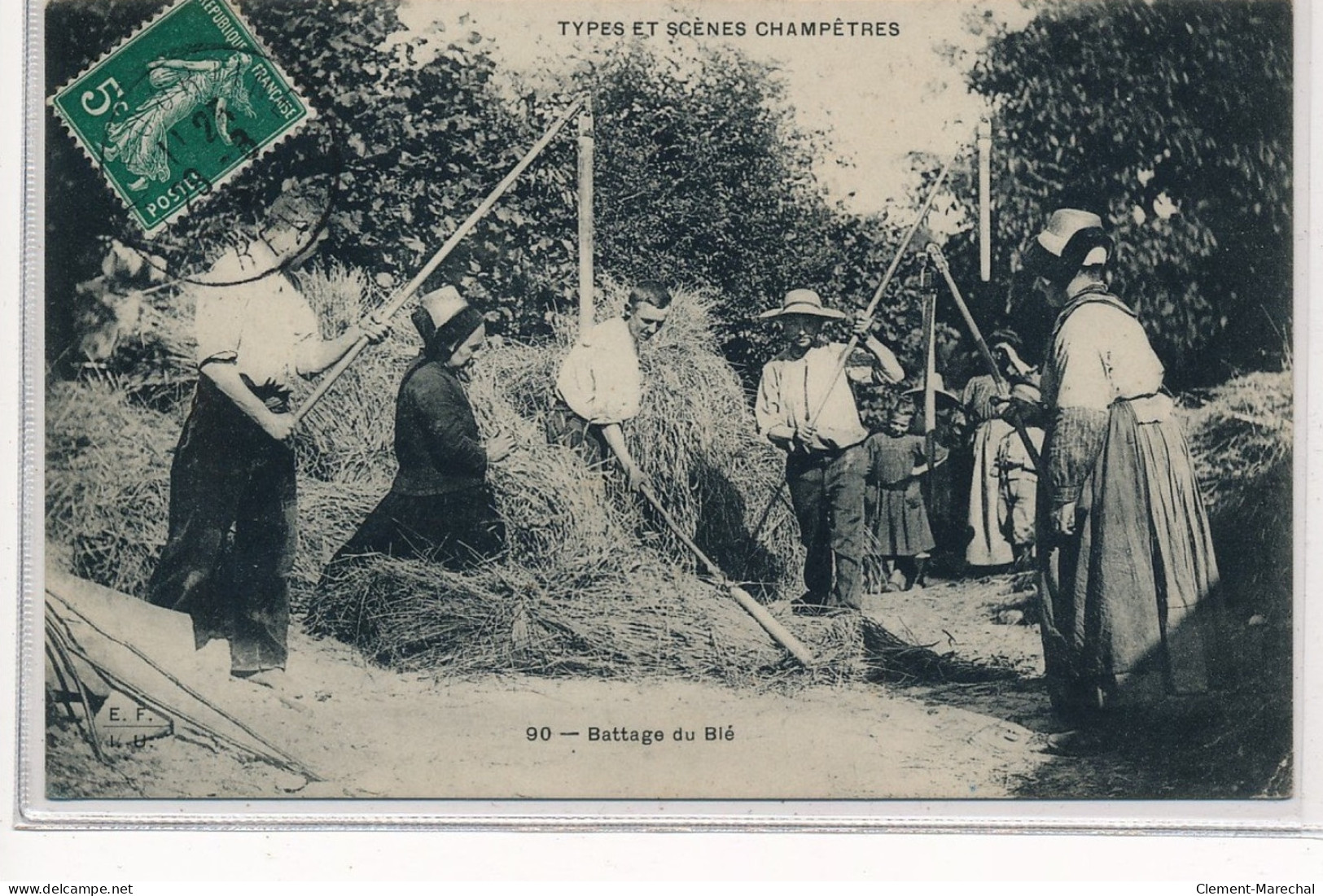 CORREZE : Types De Scenes Champêtres, Battage Du Blé - Tres Bon Etat - Andere & Zonder Classificatie