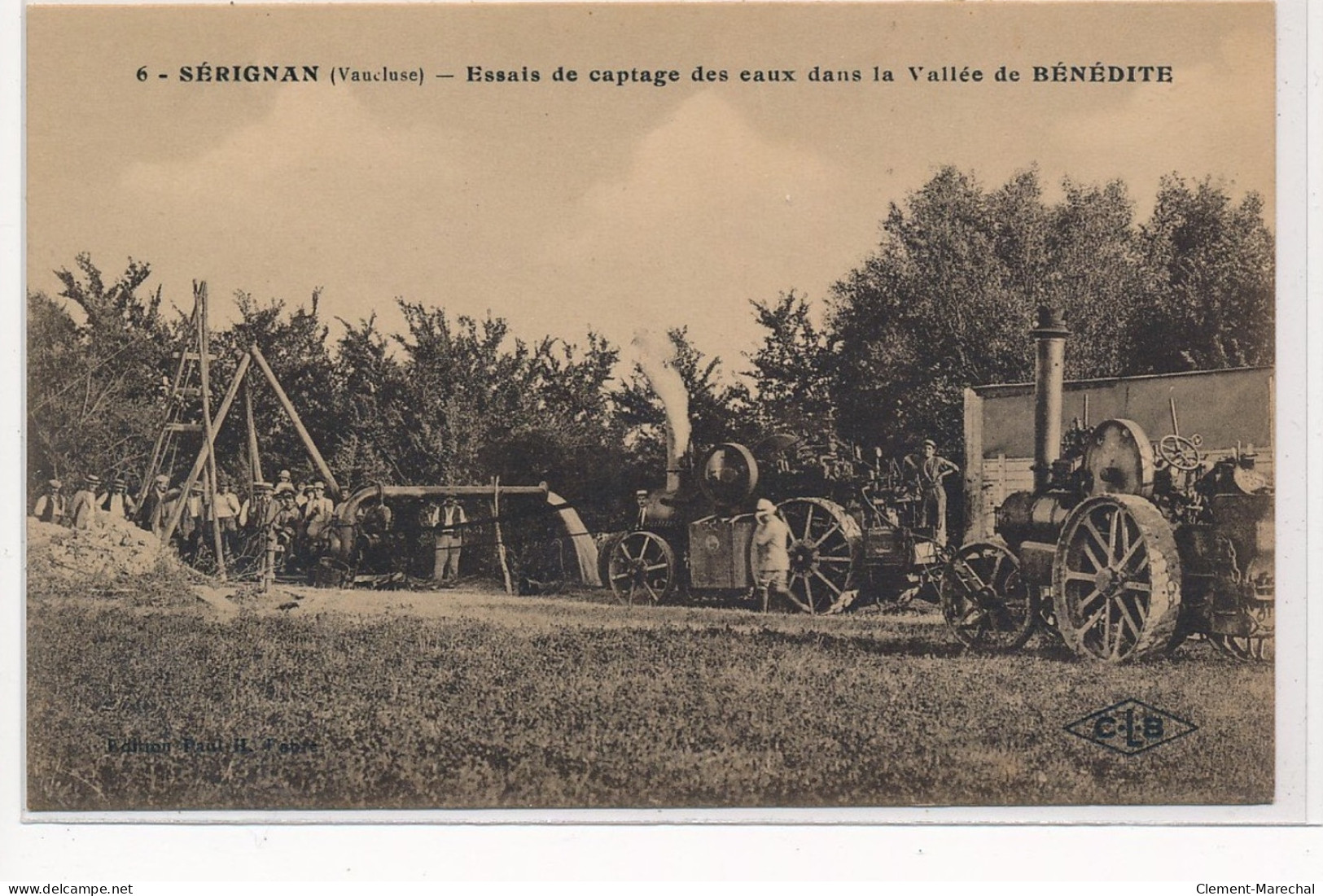 SERIGNAN : Essais De Captage Des Eaux Dans La Vallée De Bénédite - Tres Bon Etat - Autres & Non Classés