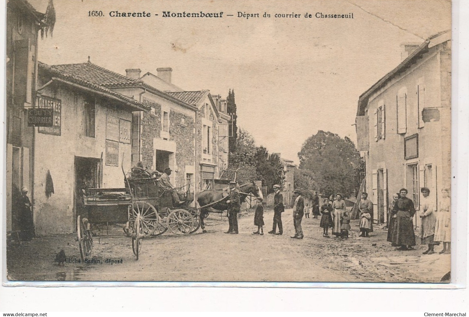 MONTEMBOEUF : Depart Du Courrier De Chasseneuil - Etat - Other & Unclassified