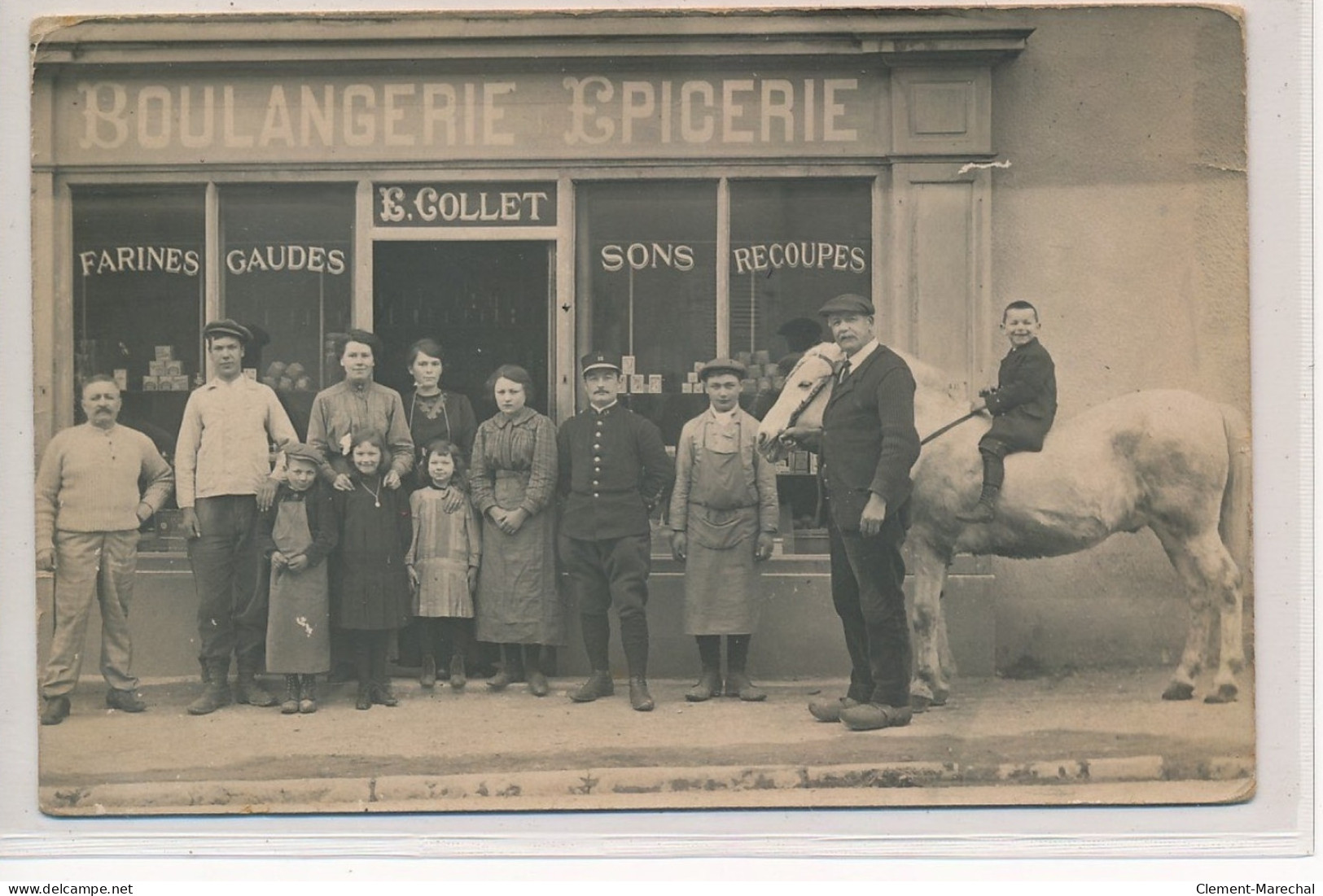 BESANCON : Boulangerie Epicerie E. Collet Farines Gaudes Sons Recoupes, Cheval - Tres Bon Etat - Besancon