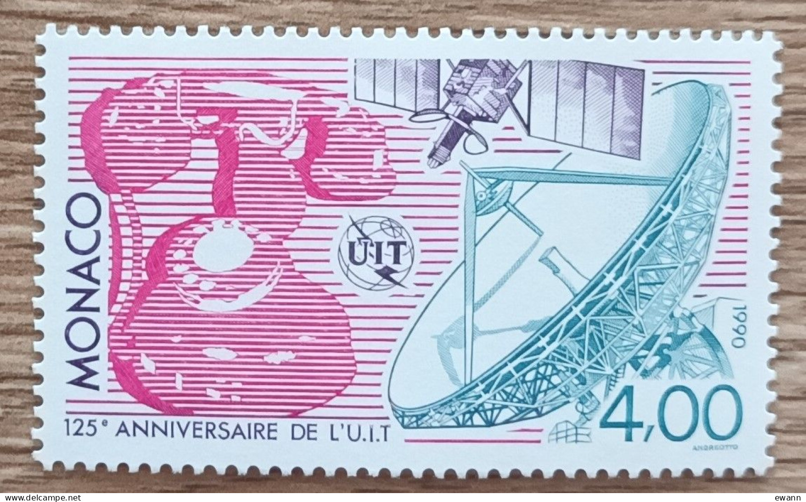 Monaco - YT N°1718 - UIT / Union Internationale Des Télécommunications - 1990 - Neuf - Nuevos