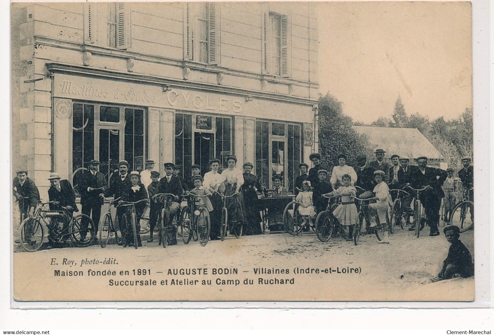 VILLAINES : Auguste Bodin, Maison Fondée En 1891, Succursale Et Atelier Au Camp De Ruchard, Cycles - Tres Bon Etat - Altri & Non Classificati