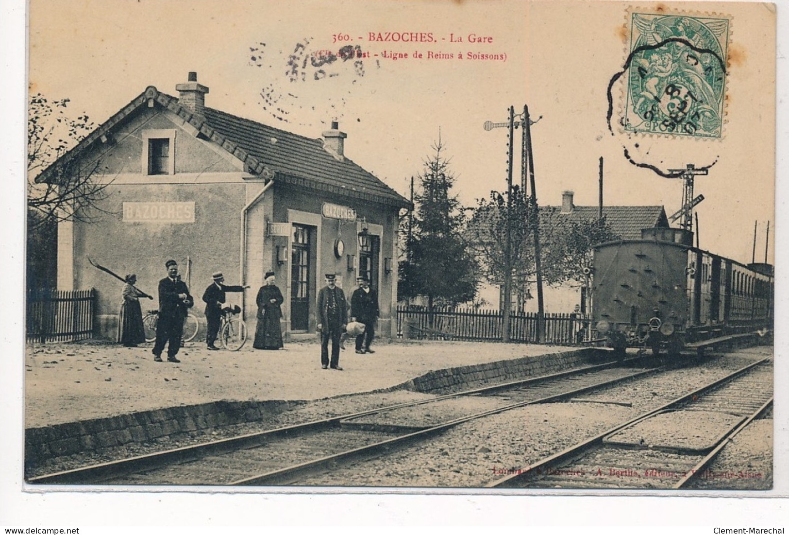 BAZOCHES : La Gare Ligne De Reims à Soissons - Tres Bon Etat - Altri & Non Classificati