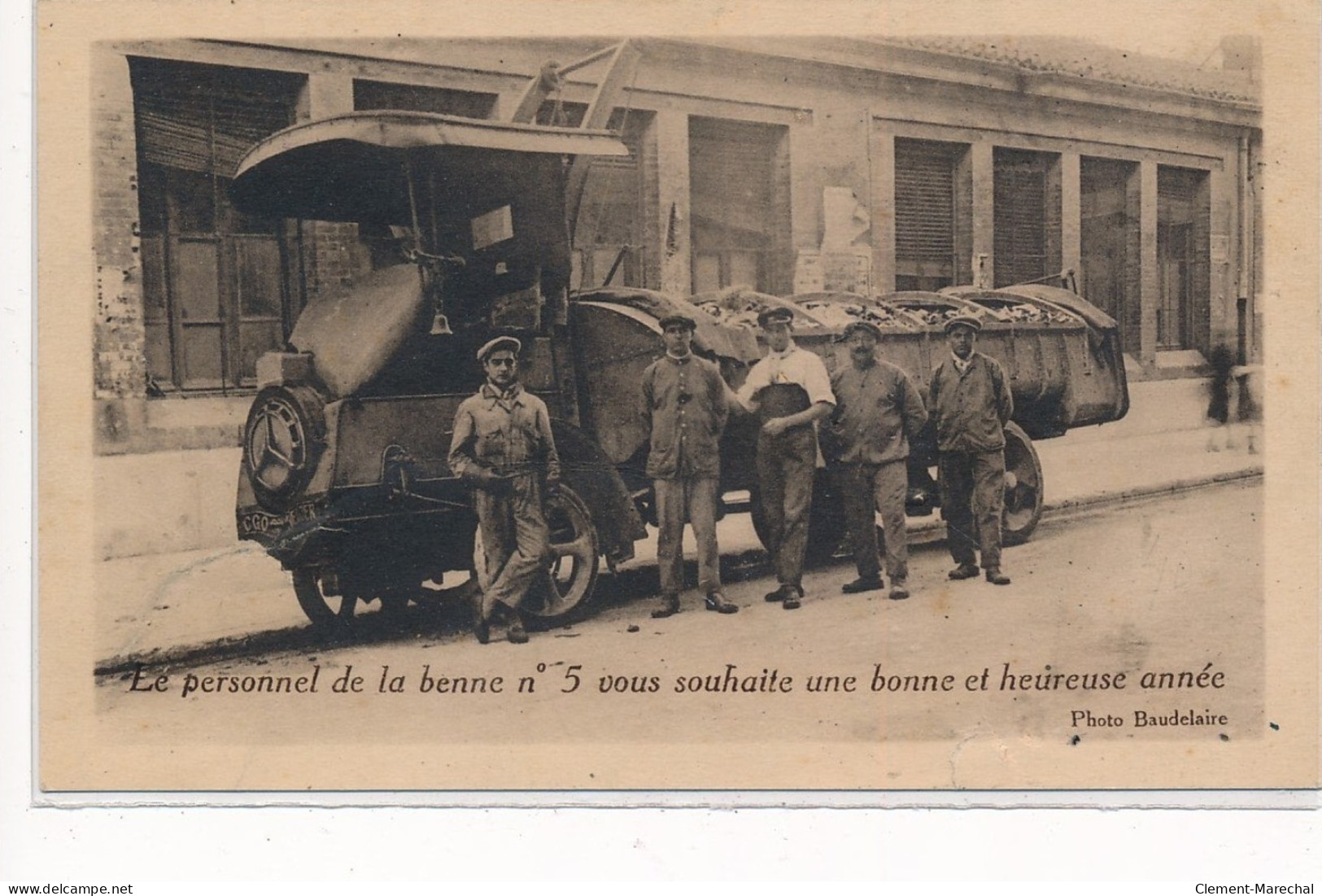 MARSEILLE : Le Personnel De La Benne N°5 Vous Souhaite Une Bonne Et Heureuse Année - Etat - Ohne Zuordnung