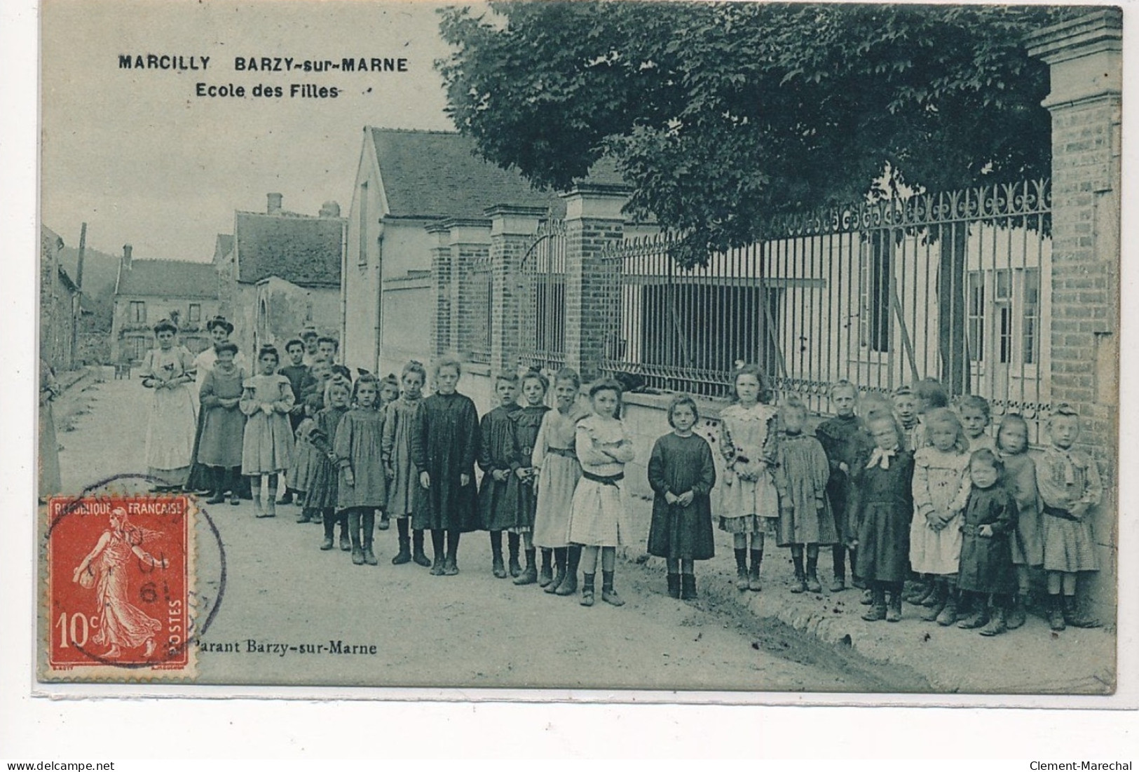 MARCILLY BARZY-sur-MARNE : Ecole Des Filles - Tres Bon Etat - Andere & Zonder Classificatie