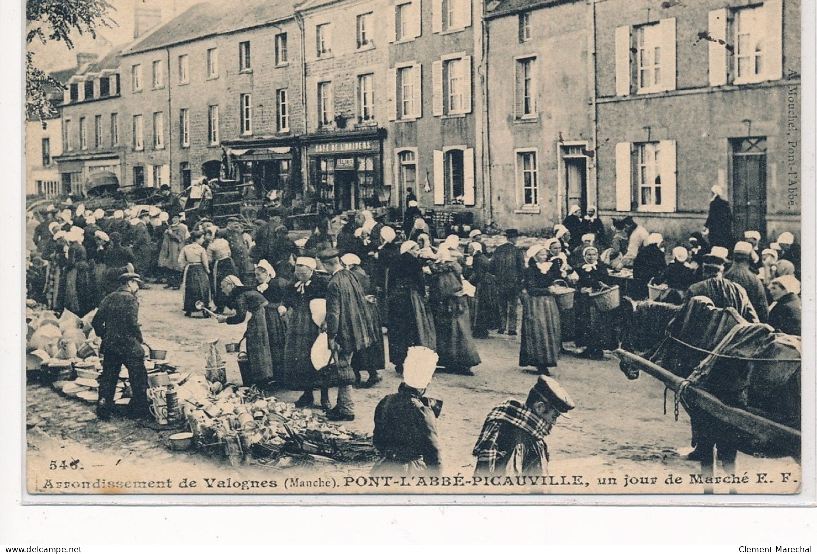 VALOGNES : Arrondissement, Pont-l'abbé-picauville, Un Jour De Marché - Tres Bon Etat - Valognes