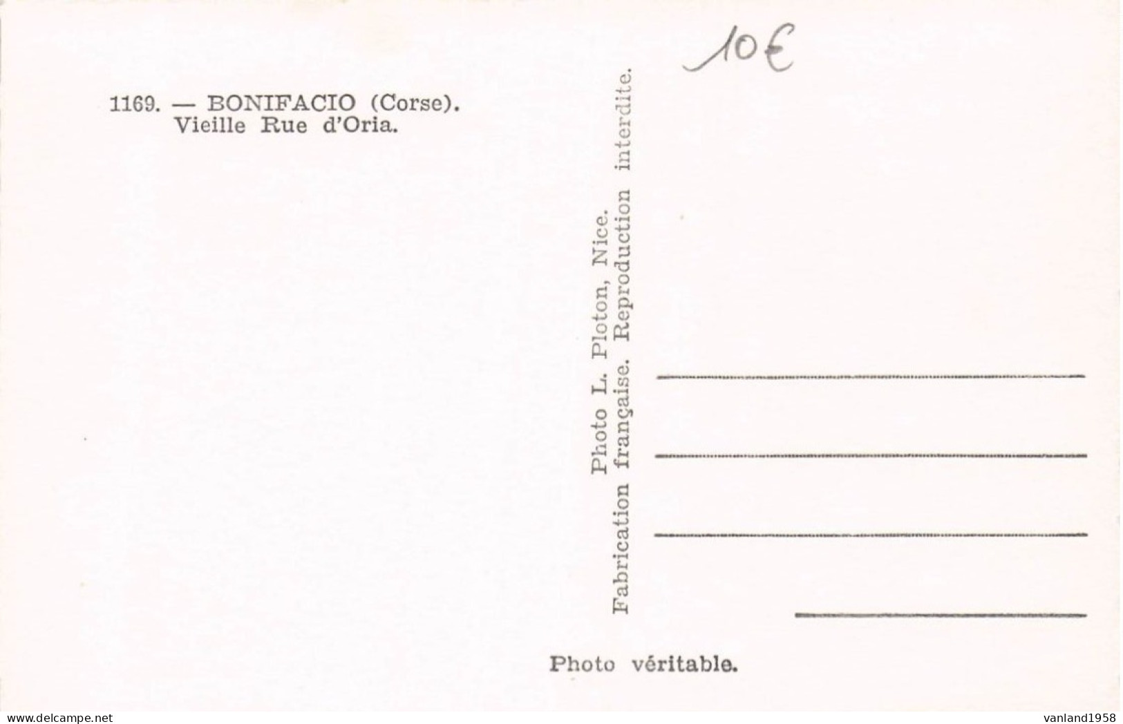 Carte Semie Moderne Petit Format De BONIFACIO - Autres & Non Classés