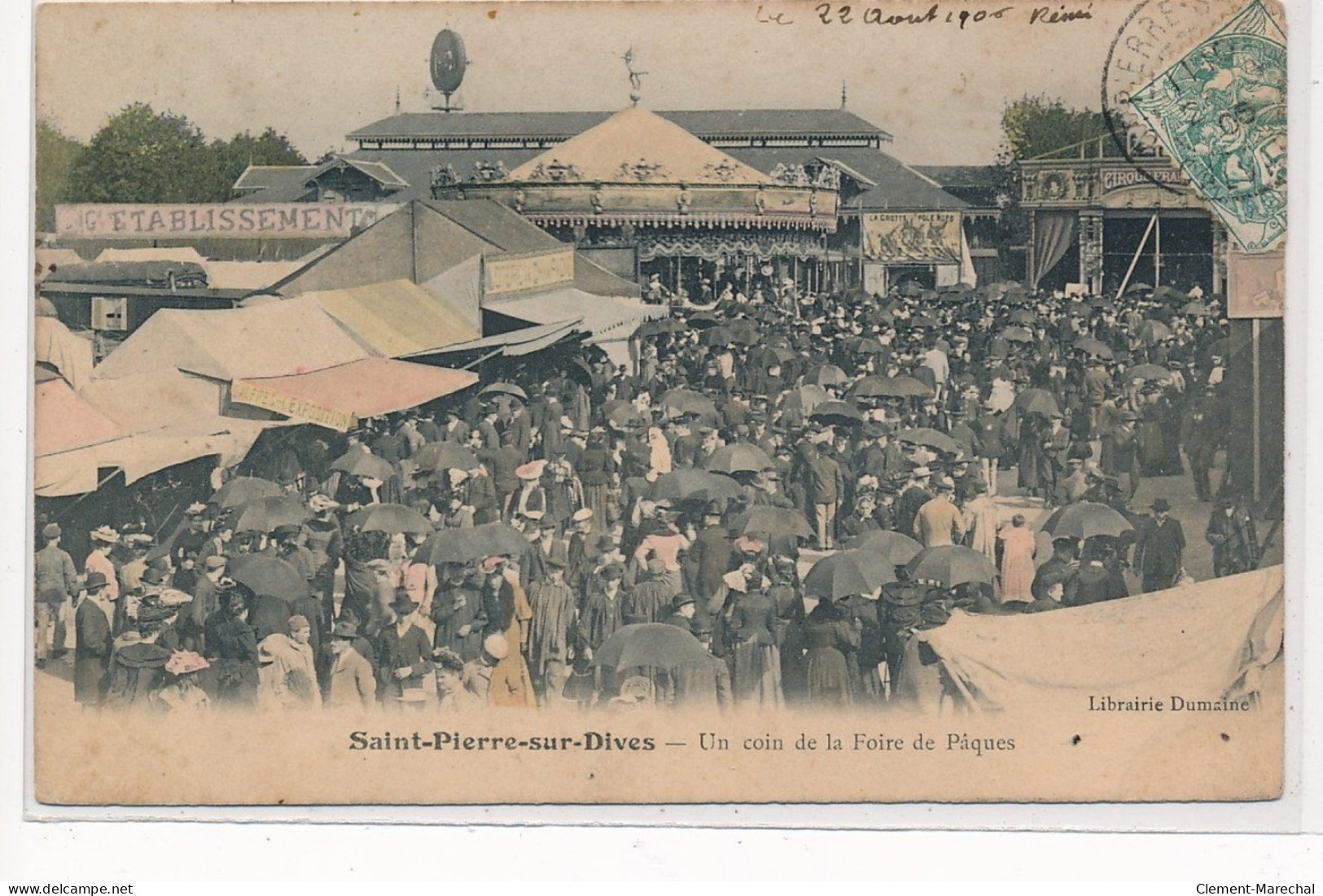 SAINT-PIERRE-sur-DIVES : Un Coin De La Foire De Pâques, Manege - Tres Bon Etat - Altri & Non Classificati