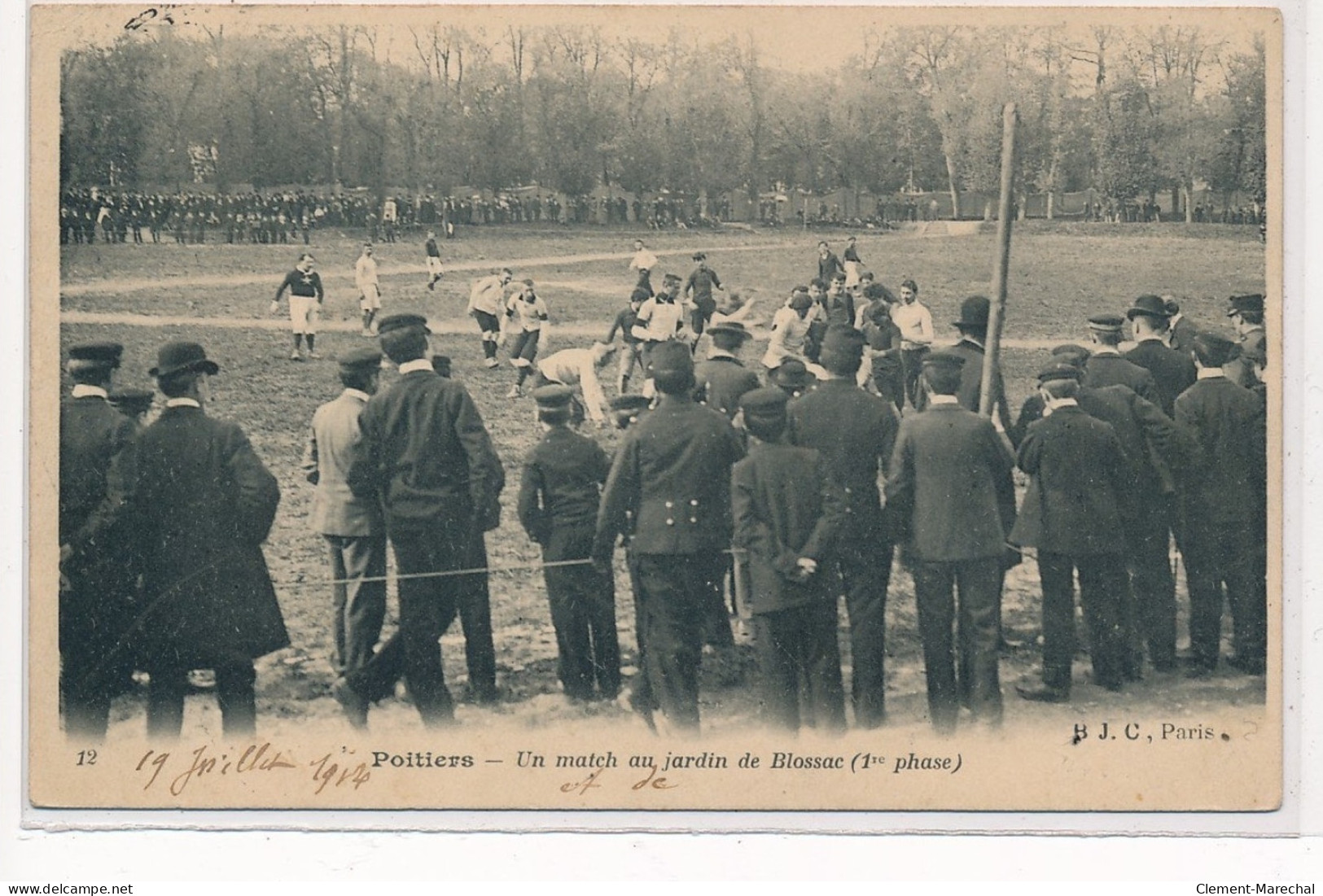 POITIERS : Un Match Au Jardin De Blossac 1er Phase, Rugby - Etat - Poitiers