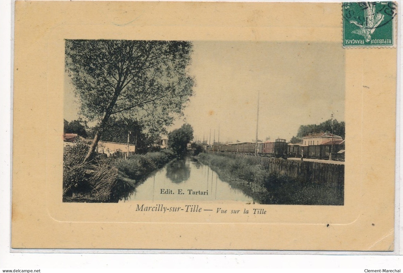 MARCILLY-sur-TILLE : Vue Sur La Tille, Chemin De Fer - Etat - Autres & Non Classés