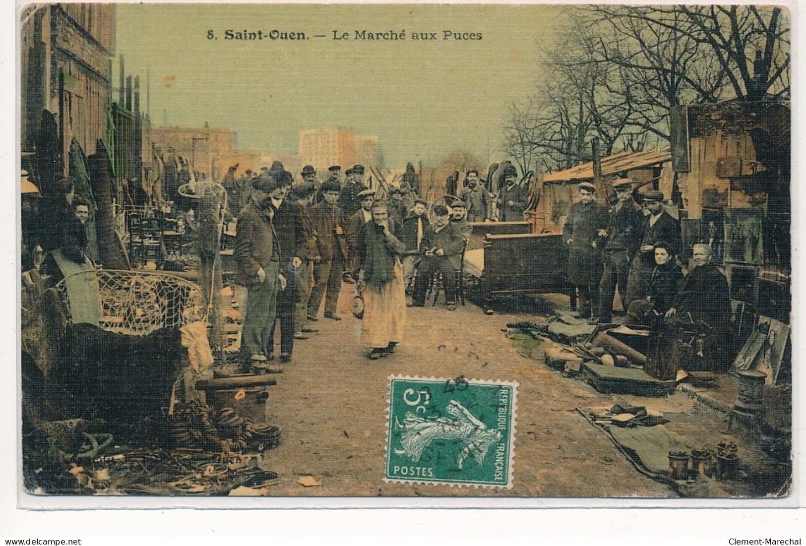 SAINT-OUEN : Le Marché Aux Puces, Toillée - Tres Bon Etat - Saint Ouen