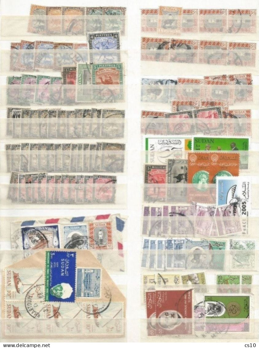 Sudan #2+1 Scans Study Lot Used Stamps Incl. Some HVs, Pairs Strips & Blocks, Service + Some Piece + 1 Scan MNH - Vrac (max 999 Timbres)