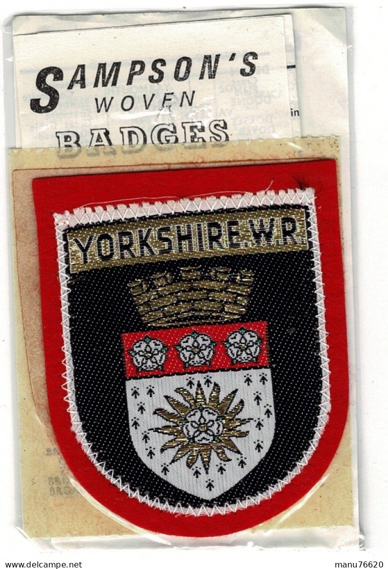 Ref 1 - Blason , écusson : Badges En Tissu . YORSHIRE , W.R . - Andere & Zonder Classificatie