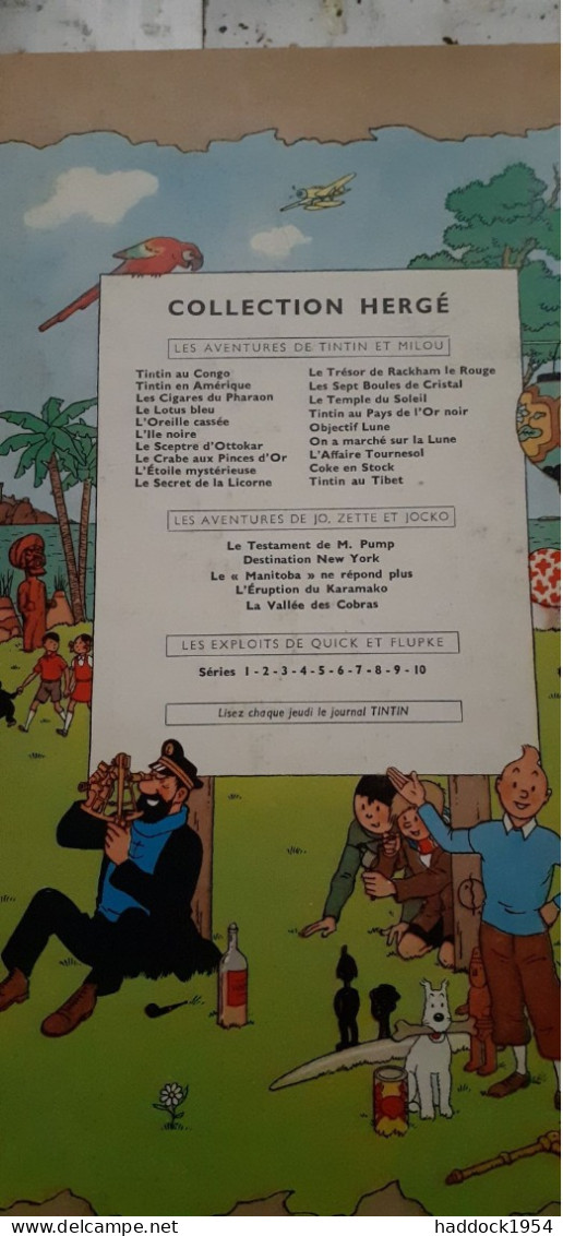 Le Lotus Bleu  Les Aventures De TINTIN HERGE Casterman 1961 - Tintin