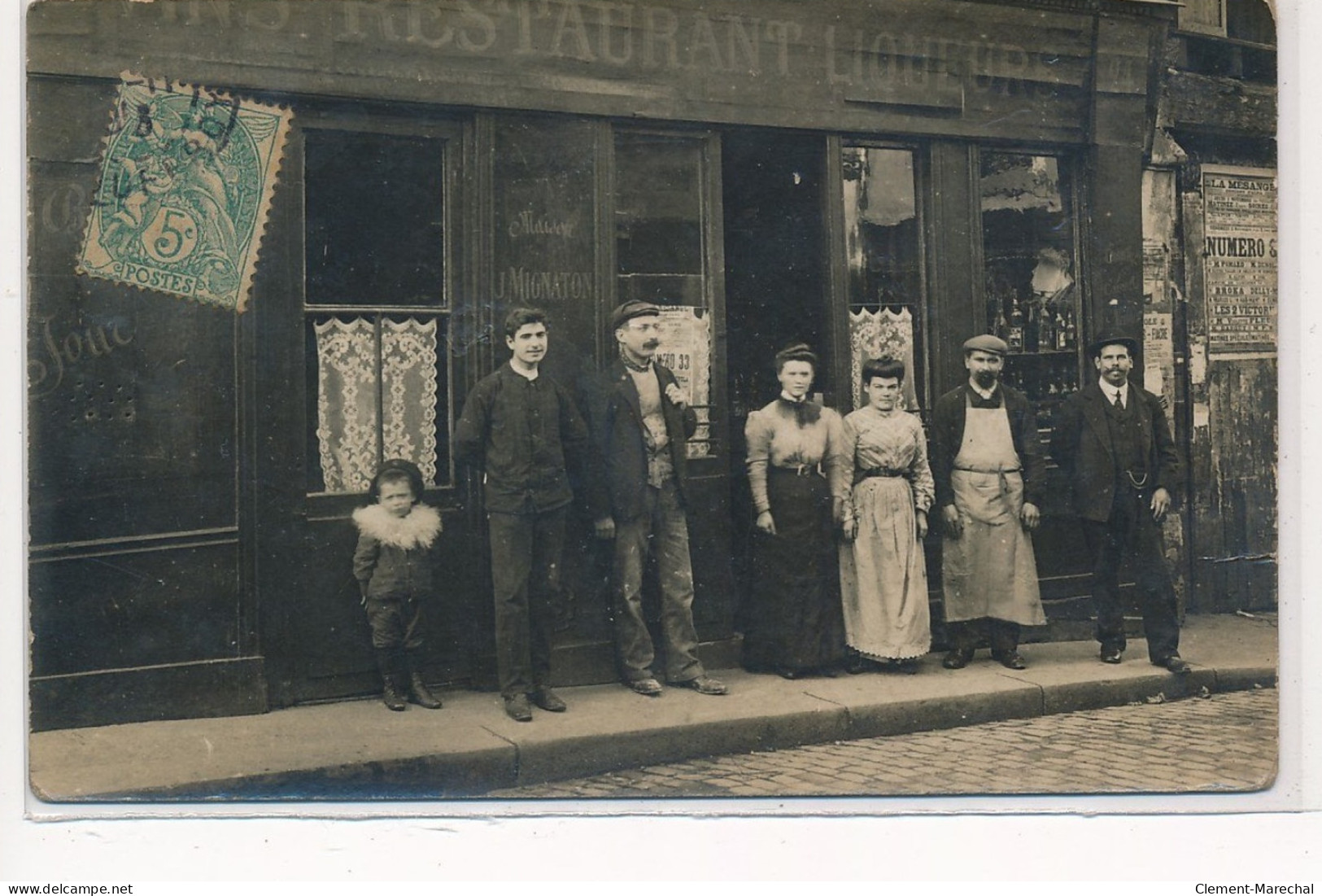 PARIS 5ème : Carte Photo Du Restaurant Jean Mignaton Au 24 Rue Descartes - Tres Bon Etat - Distrito: 05