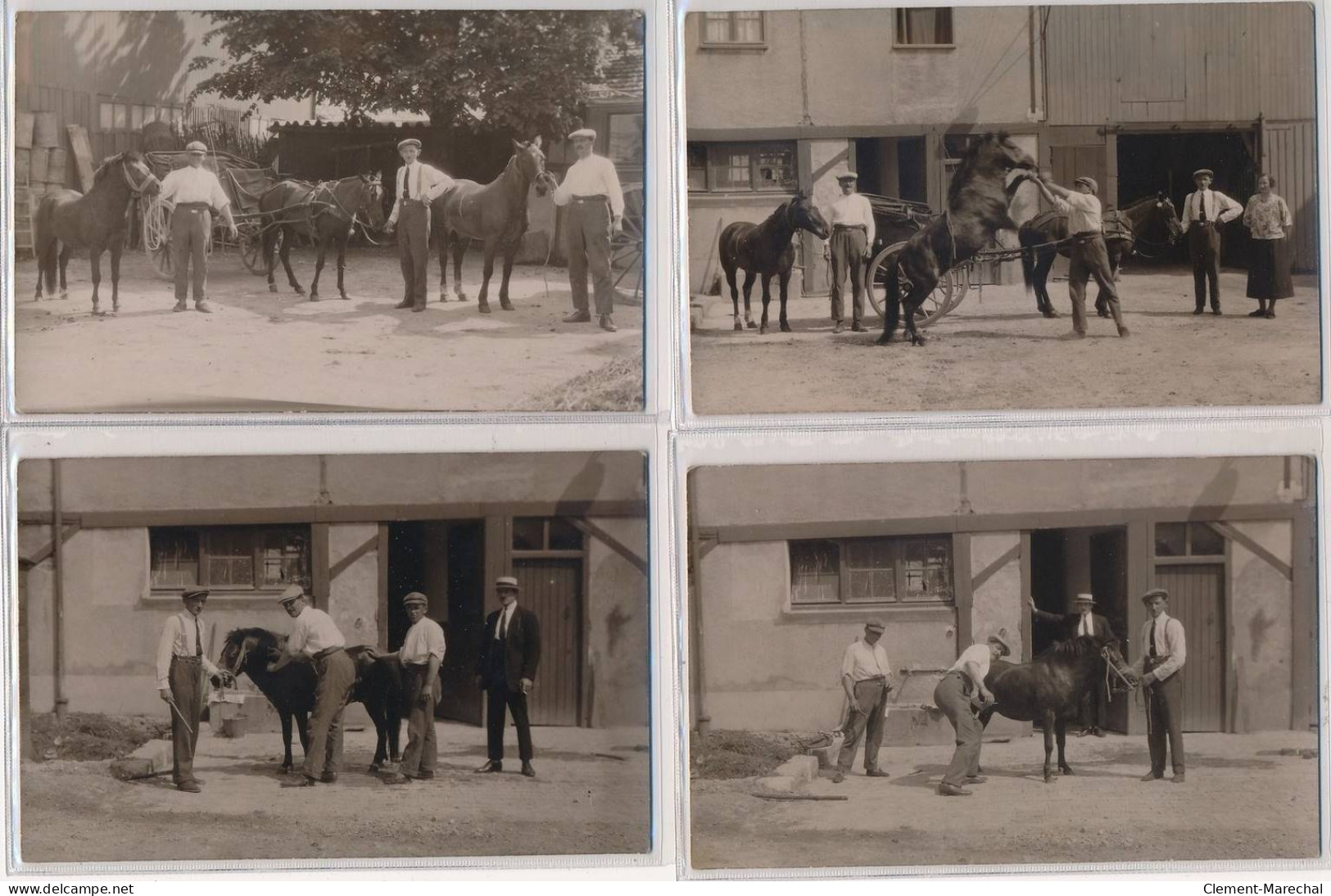 EPERNAY : Lot De 5cpa, Chevaux, Marechal-ferrand, Attelage - Tres Bon Etat - Epernay