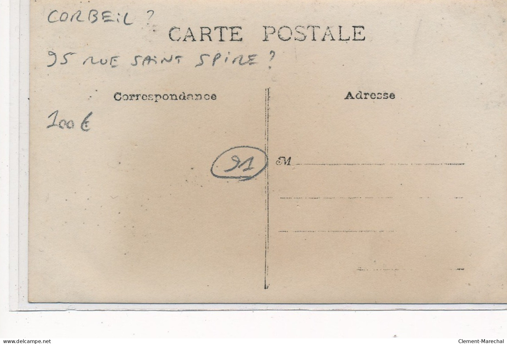 CORBEIL(?) : 95 Rue Saint-spire(?), Restaurant, A. Bredeche - Tres Bon Etat - Corbeil Essonnes