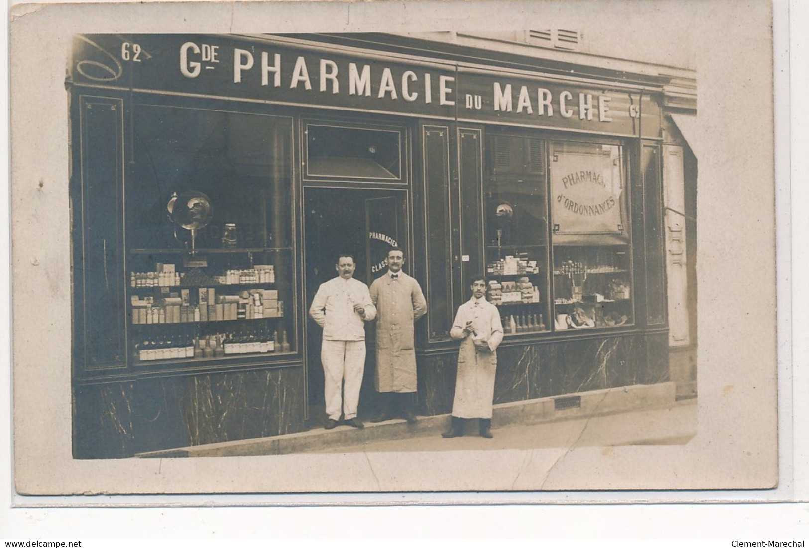 PARIS : Carte Photo De La Grande Pharmacie Du Marché 62 Rue De La Réunion - Etat - District 20