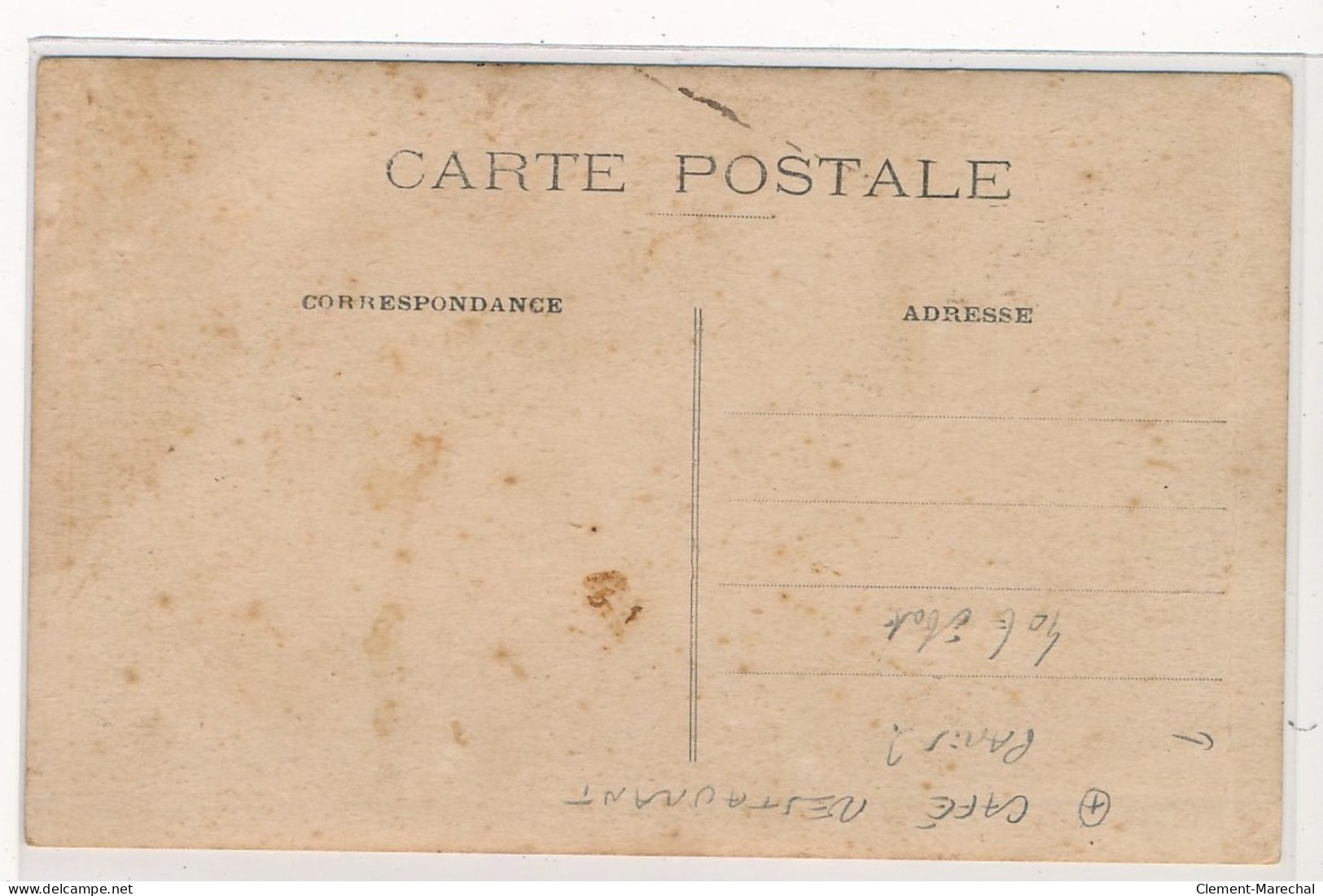 CARTE PHOTO A LOCALISER : Cafe Restaurant Paris(?), Maison Breton - Etat - Photos