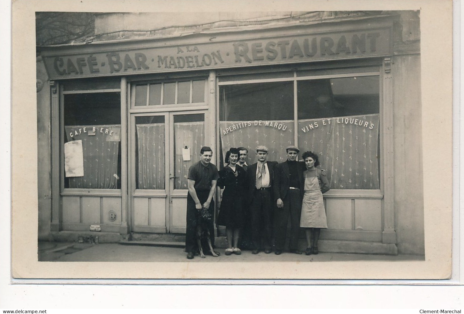 CARTE PHOTO A LOCALISER : Paris(?)cafe-bar à La Madelon Restaurant - Tres Bon Etat - Photos