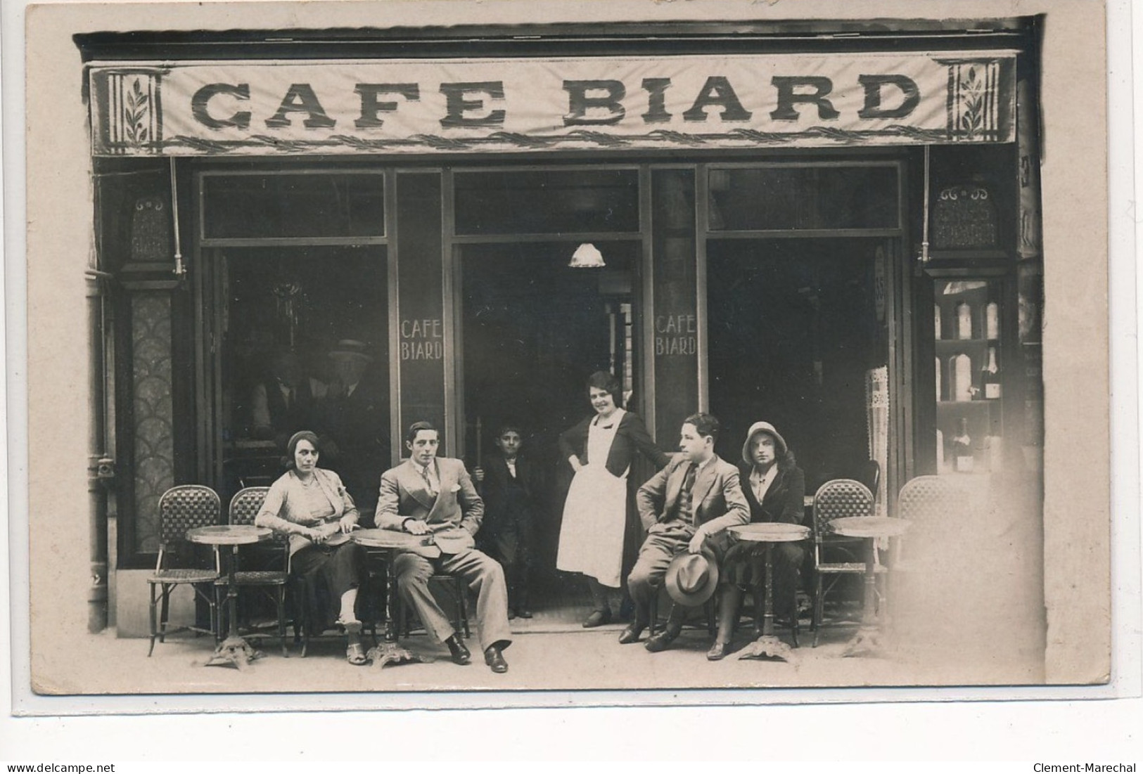 CARTE PHOTO A LOCALISER : Cafe Biard, Paris(?) - Tres Bon Etat - Photos