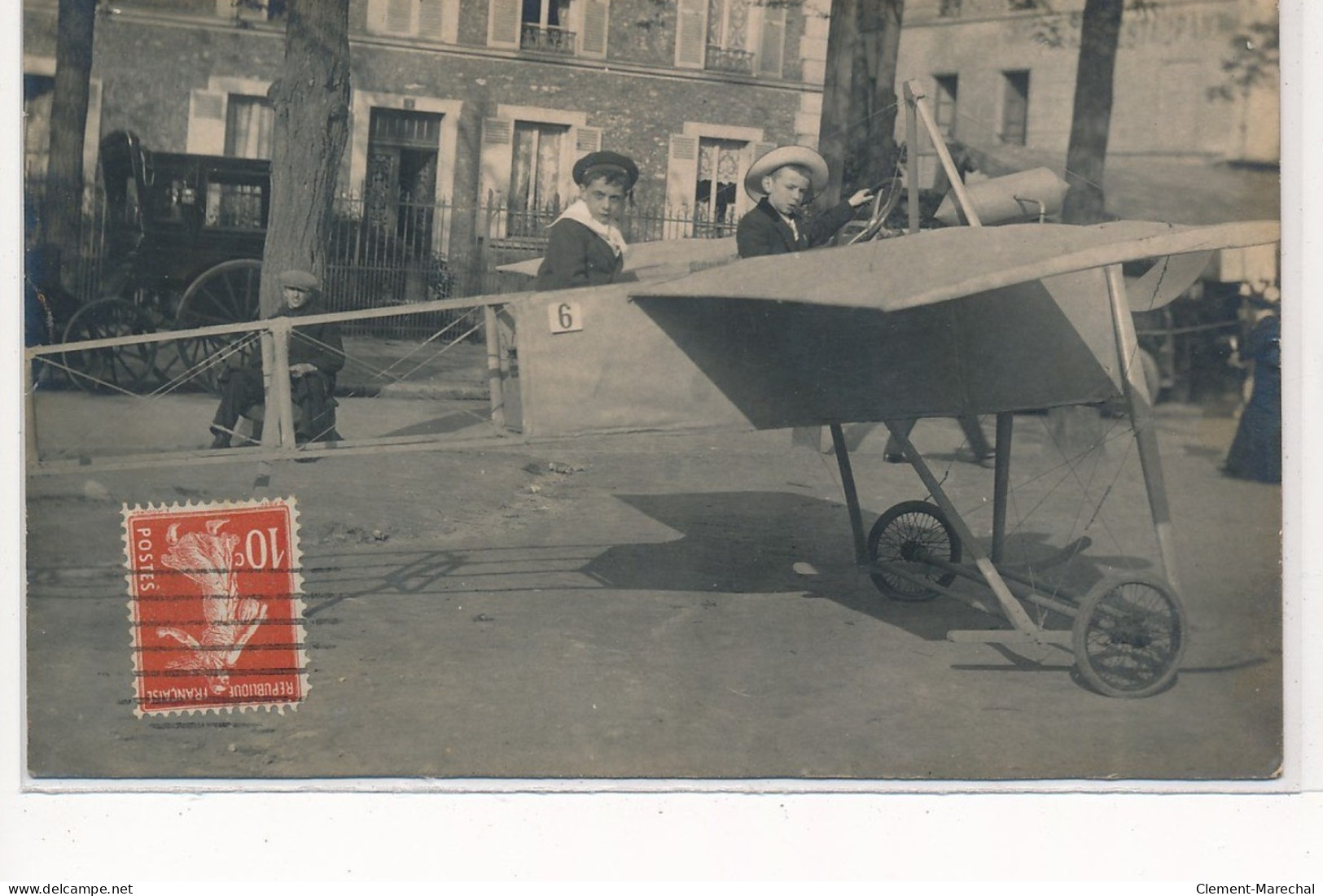 CARTE PHOTO A LOCALISER : Mecanicien De L'antoinette, Petit Avion (jouet) - Tres Bon Etat - Photos
