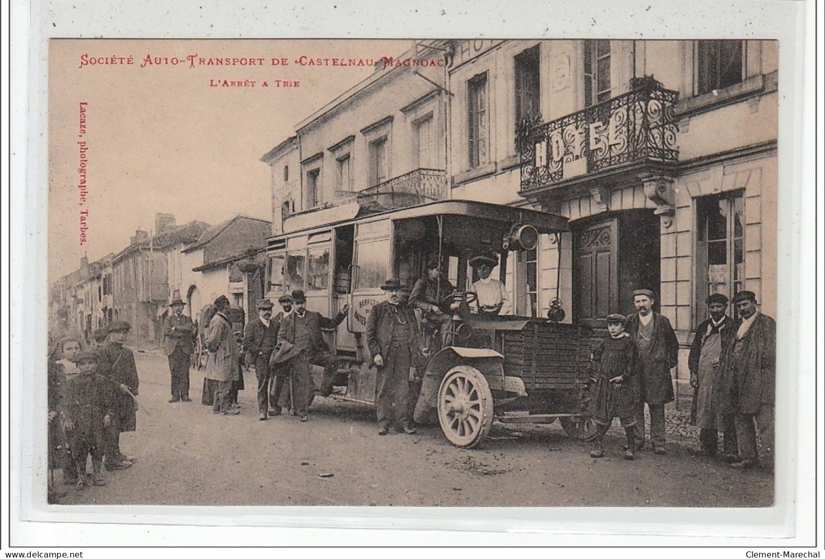 TRIE - Société Auto-transport De Castelanu-Magnoac: L'arrêt à TRIE - Très Bon état - Autres & Non Classés