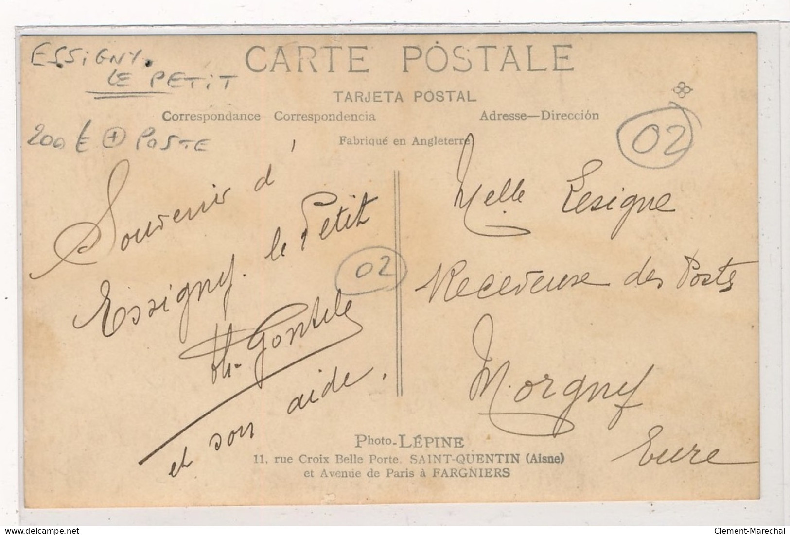 ESSIGNY-le-PETIT : Poste Et Telegraphes - Tres Bon Etat - Other & Unclassified