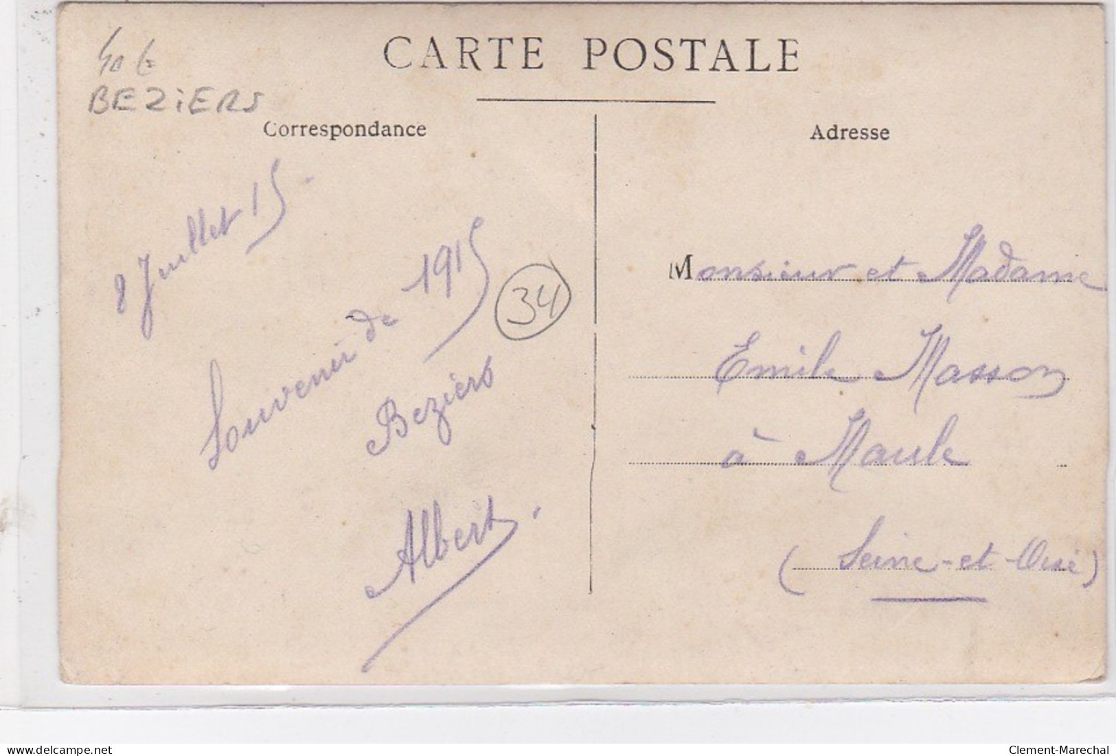 BEZIERS : Carte Photo De L'hopital Militaire - Très Bon état - Beziers