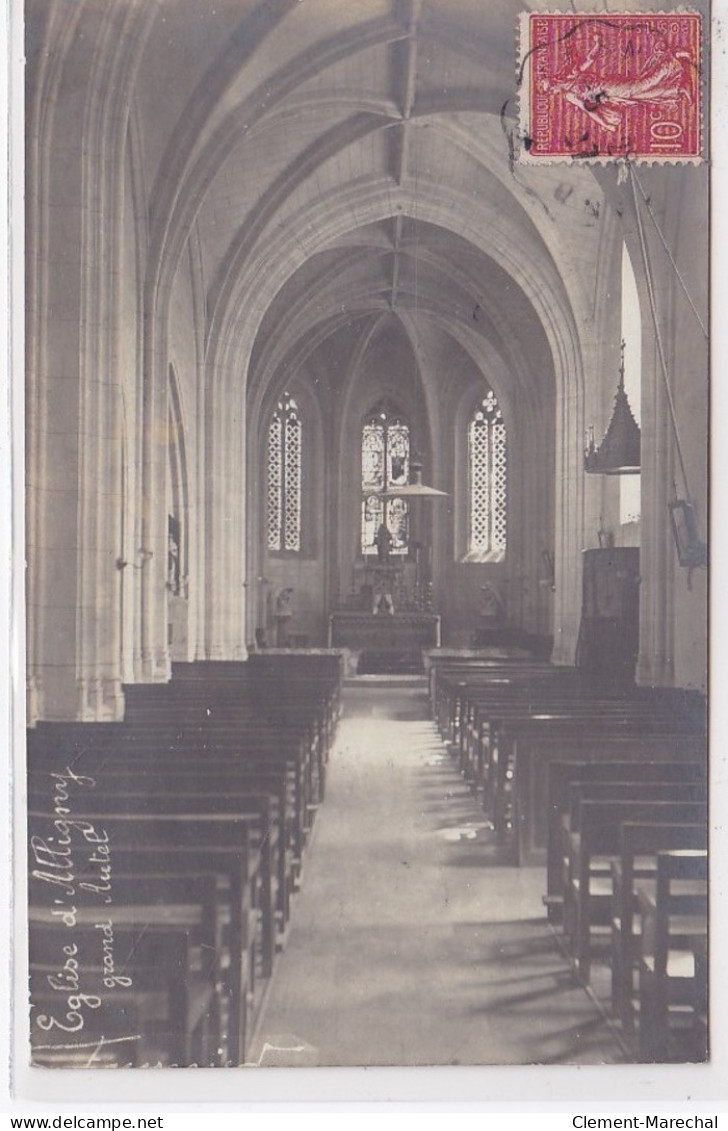 ALLIGNY COSNE : Carte Photo De L'intérieur De L'église - Le Grand Autel - Très Bon état - Other & Unclassified