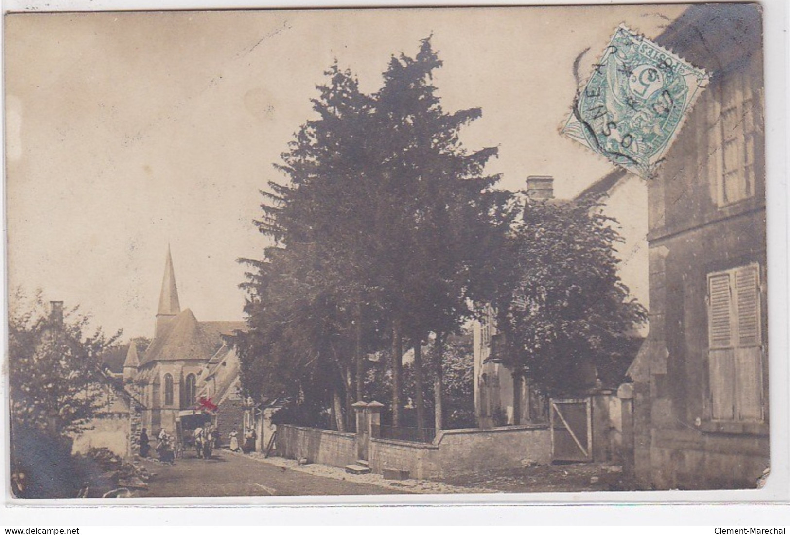 ALLIGNY COSNE : Carte Photo D'une Rue Du Village - Très Bon état - Autres & Non Classés