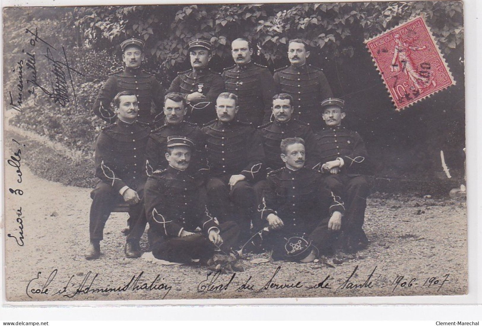 VINCENNES : Carte Photo D'un Groupe D'élèves De L'école D'administration (service De Santé 1906/1907) - Très Bon état - Vincennes