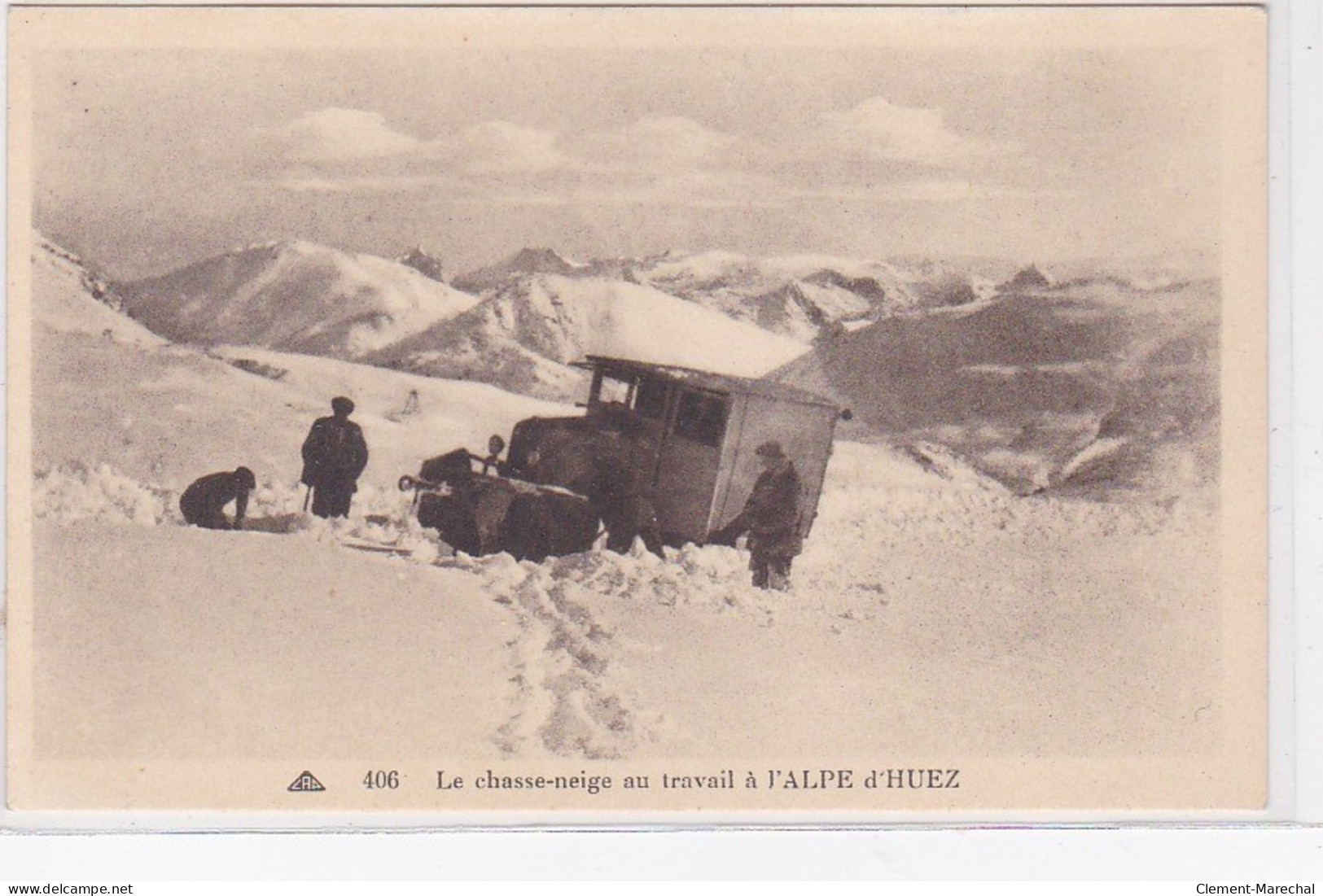 Le Chasse Neige Au Travail à L'Alpe D'HUEZ - Très Bon état - Sonstige & Ohne Zuordnung