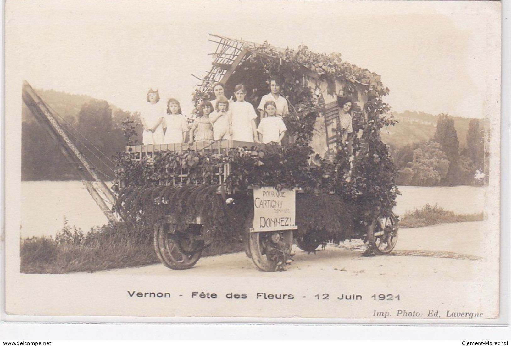 VERNON : Carte Photo De La Fete Des Fleurs 1921 - Très Bon état - Vernon