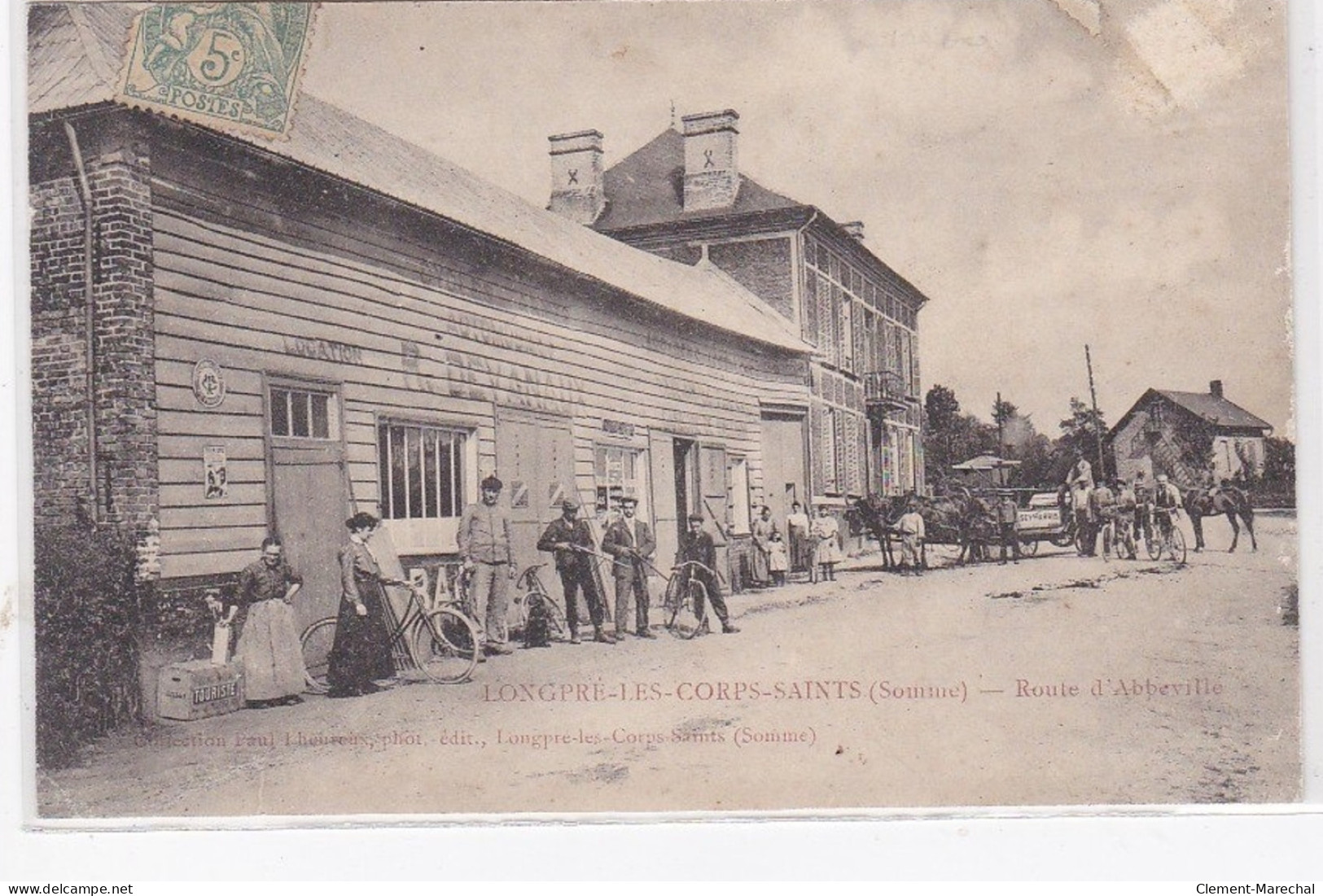 LONGPRE LES CORPS SAINTS : Route D'Abbeville (chasse) - Très Bon état - Autres & Non Classés