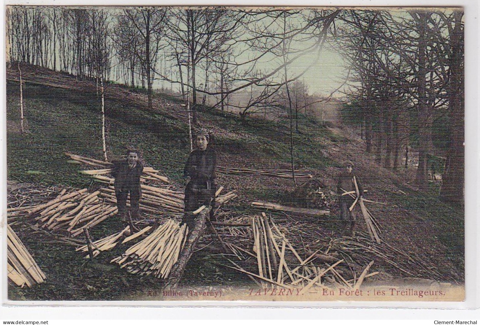 TAVERNY : Les Treillageurs En Foret (toillée) - Très Bon état - Taverny