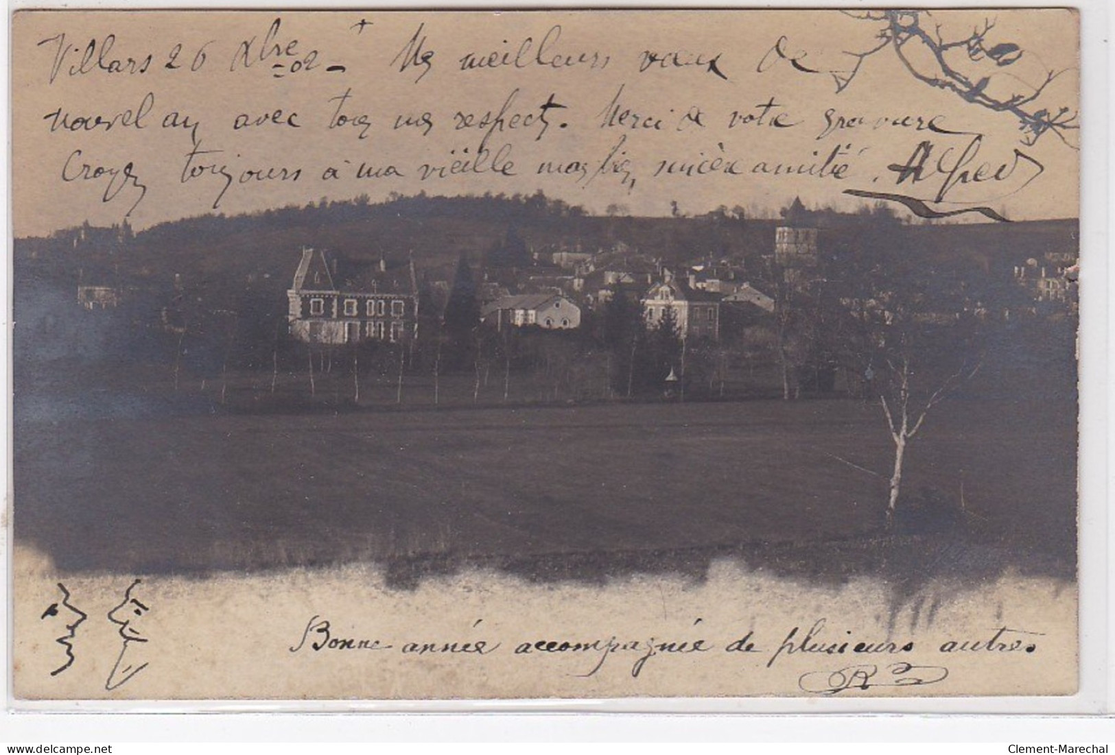 VILLARS : Carte Photo D'une Vue Générale Du Village En 1902 - Très Bon état - Otros & Sin Clasificación