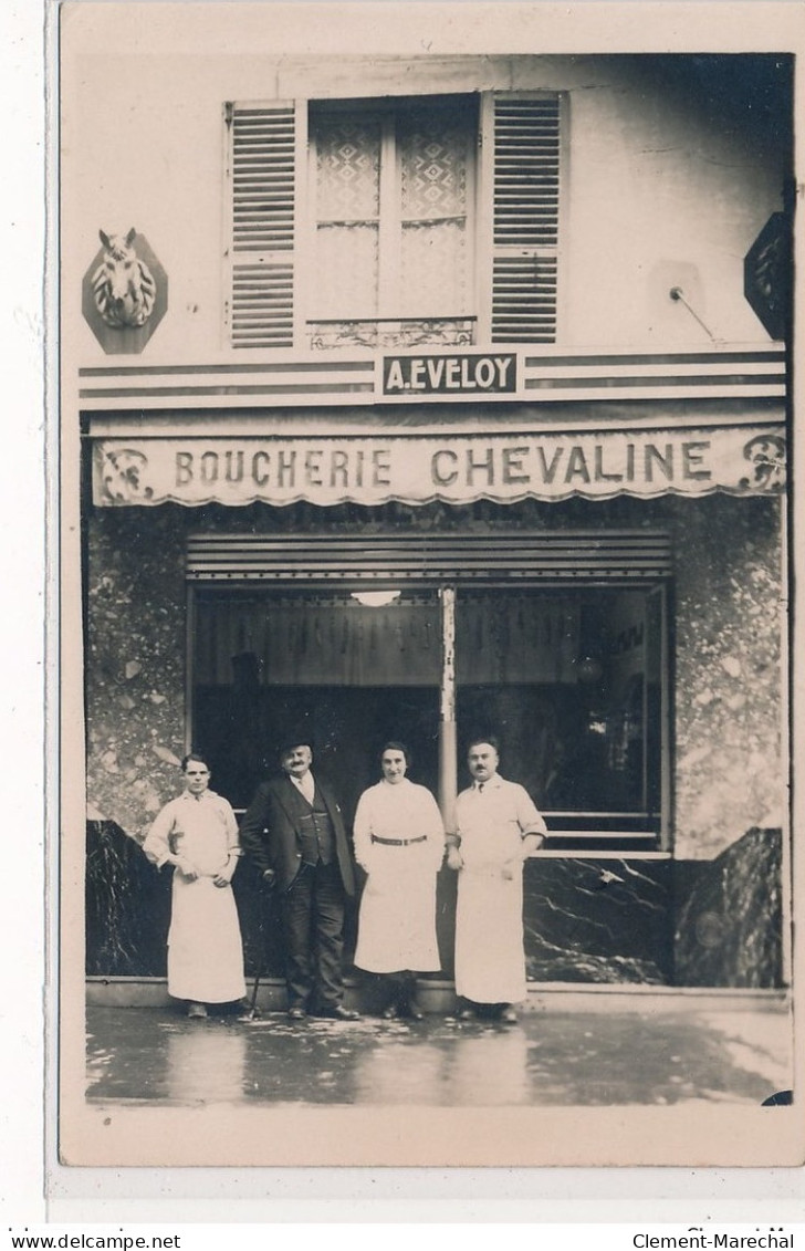 LEVALLOIS-PERRET : 14 Rue Trebois, A. Eveloy, Boucherie Chevaline - Tres Bon Etat - Levallois Perret
